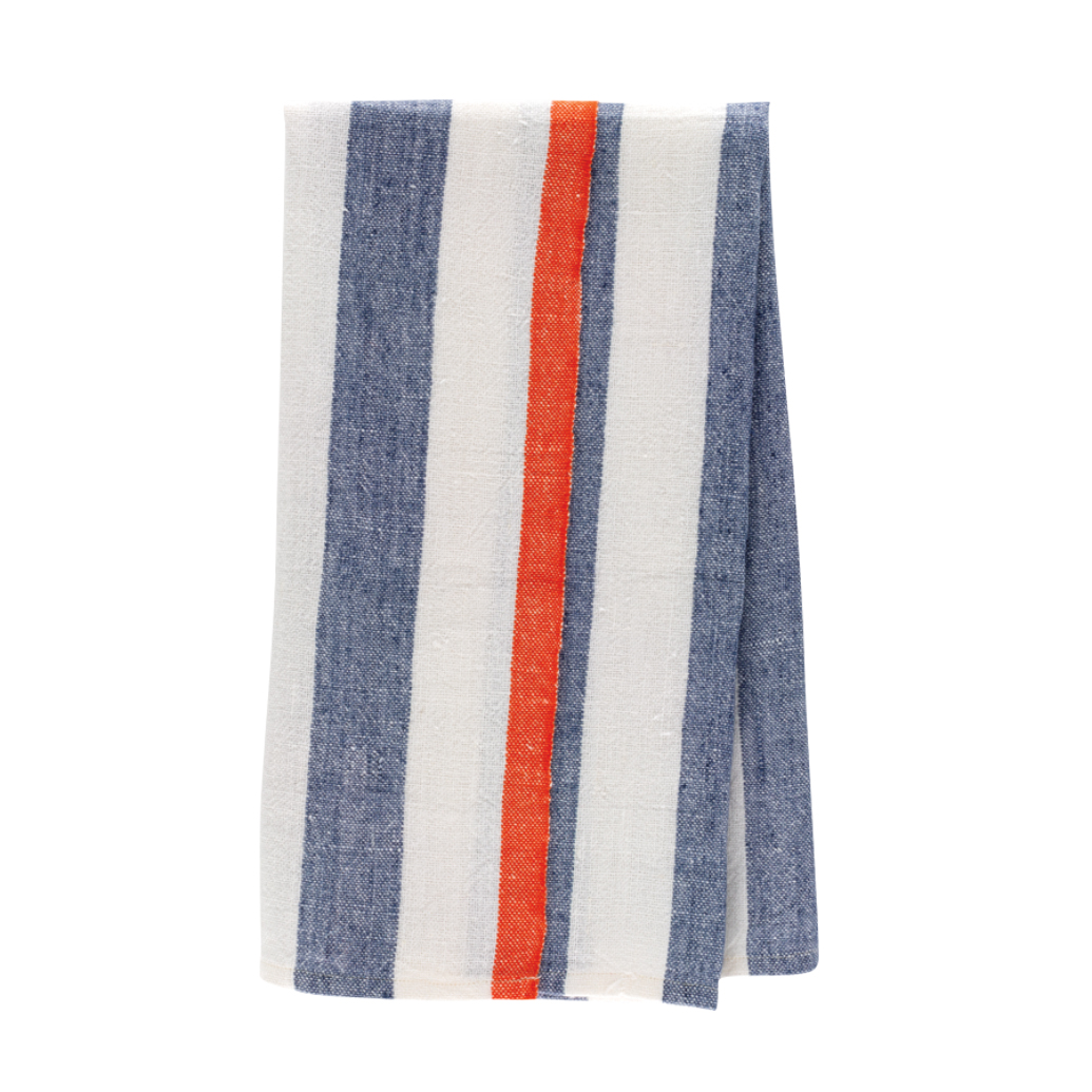 red white blue striped hand towel