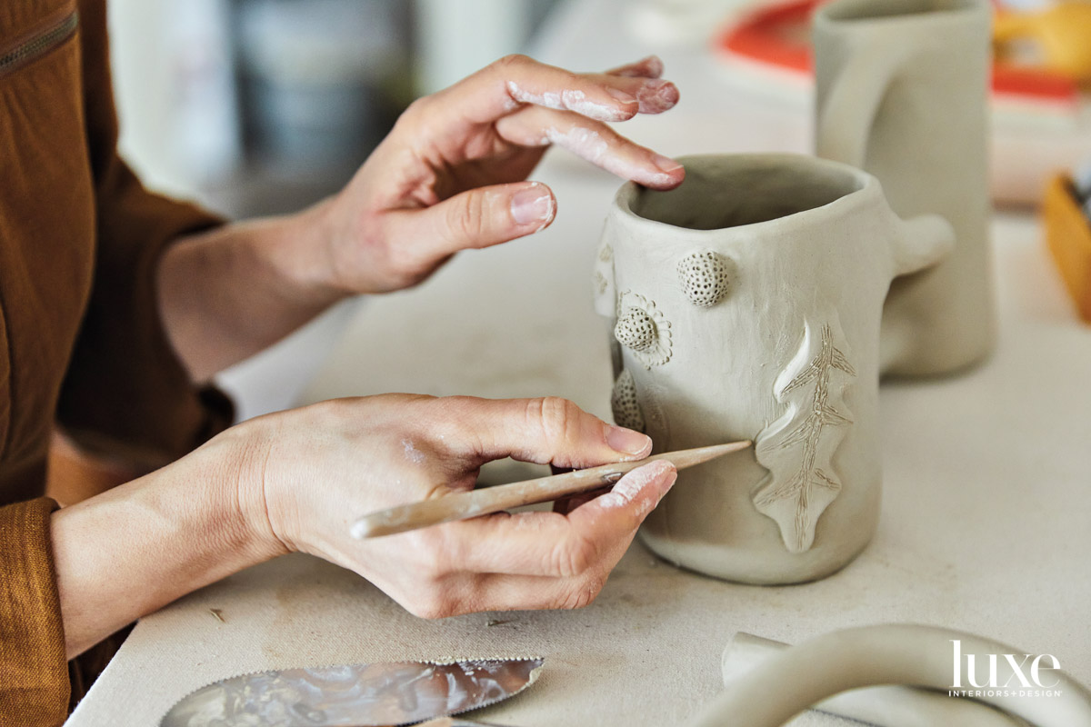 unglazed ceramic vessel