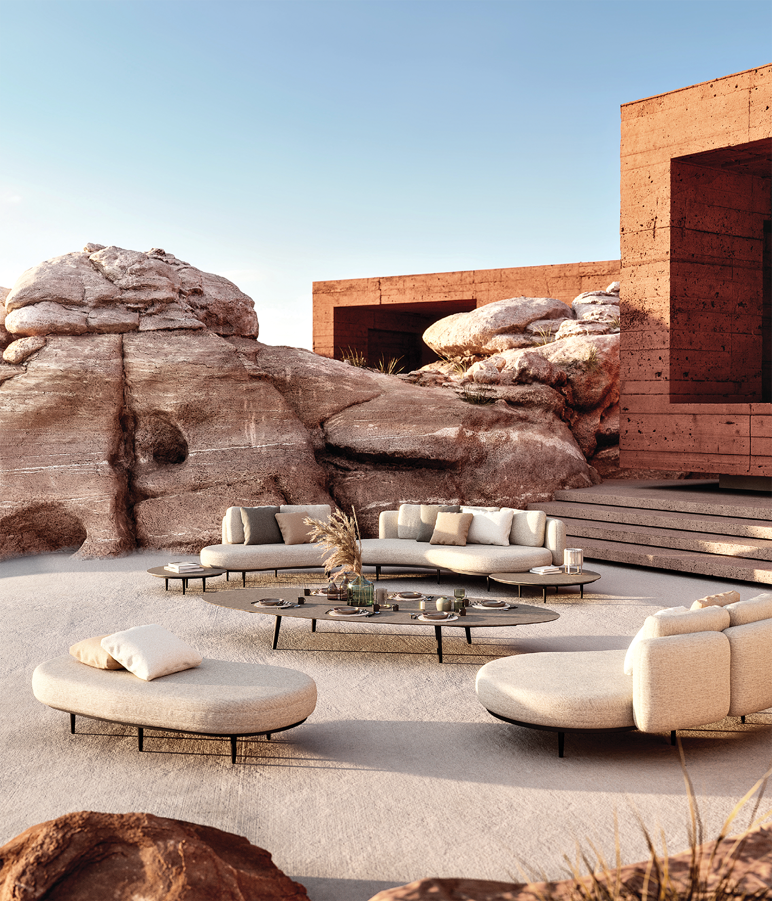 lounge vignette in the desert