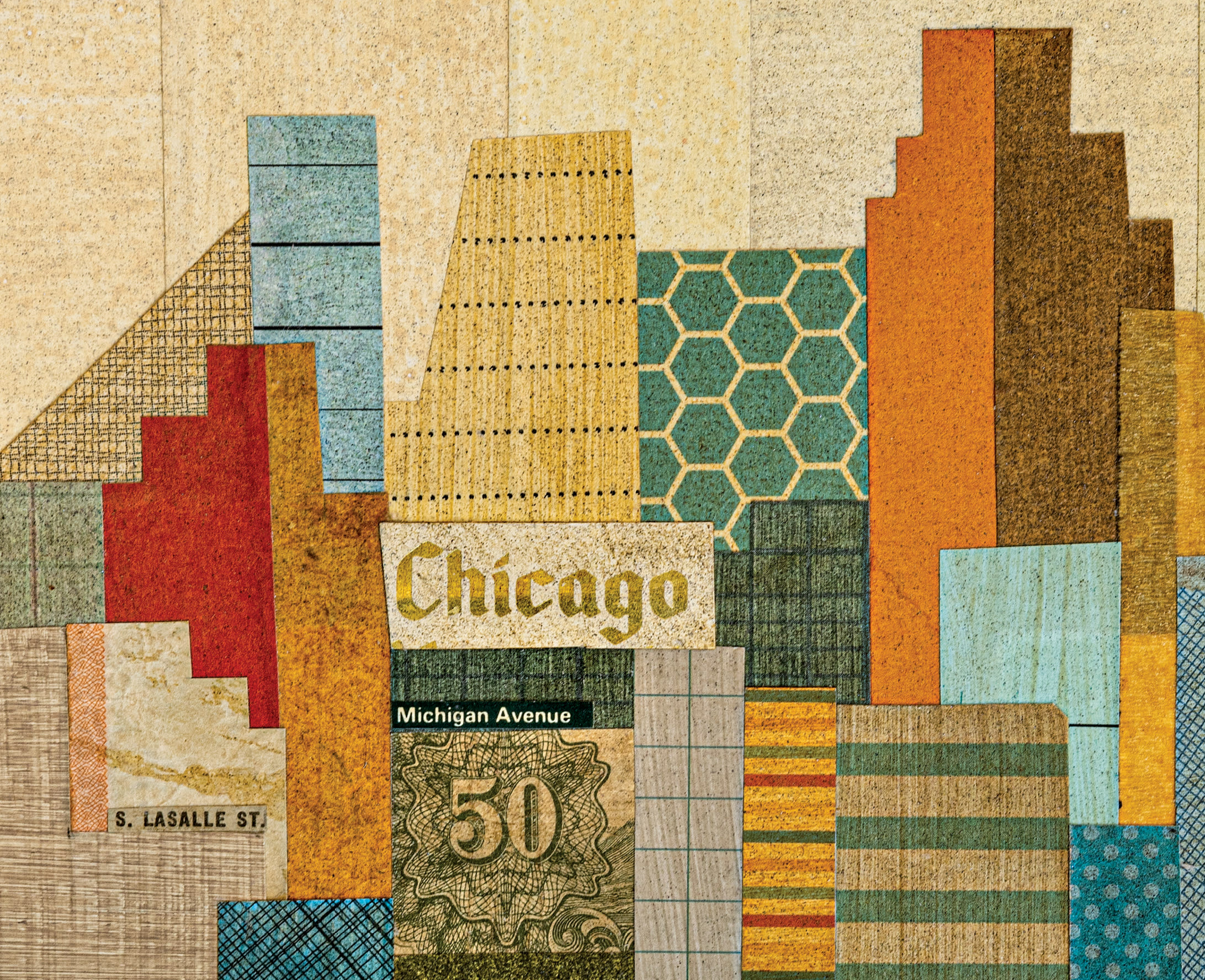 art interpretation of the Chicago skyline