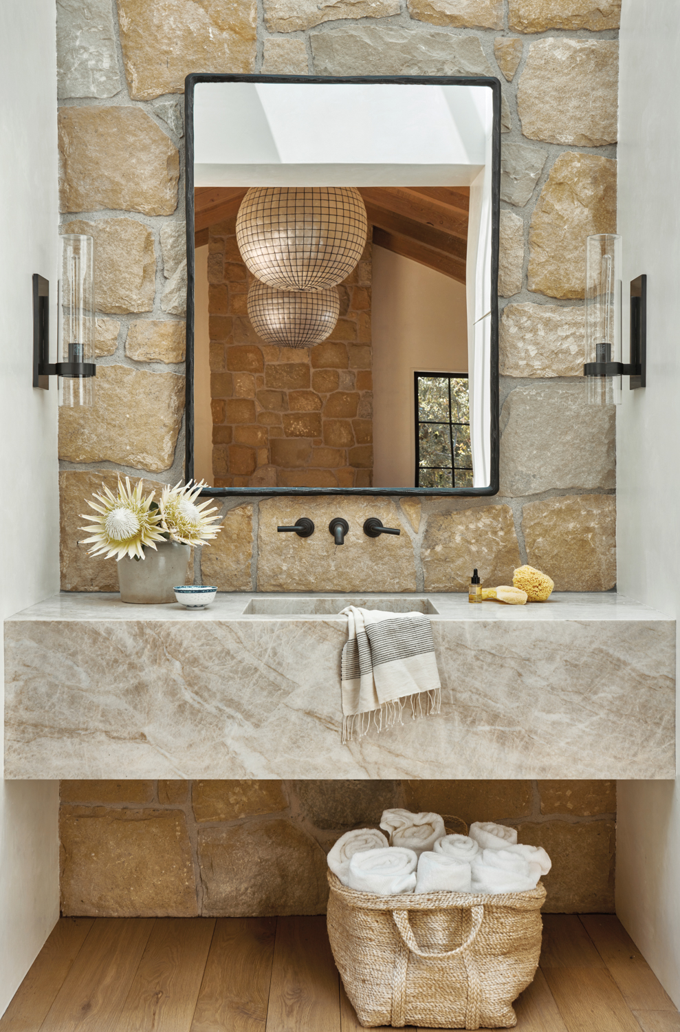 quartzite zen bathroom