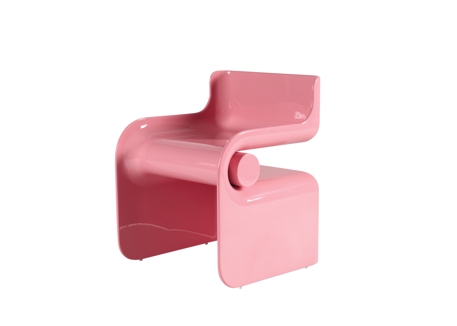 pink sculptural seat