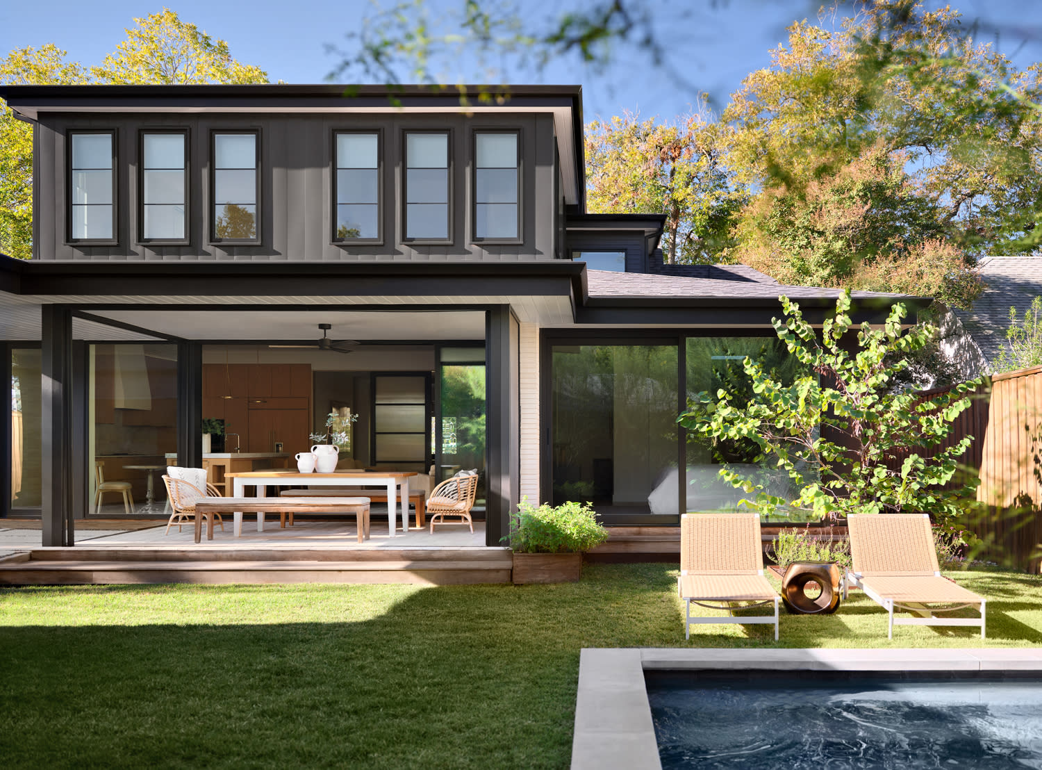 backyard of a renovated Austin home