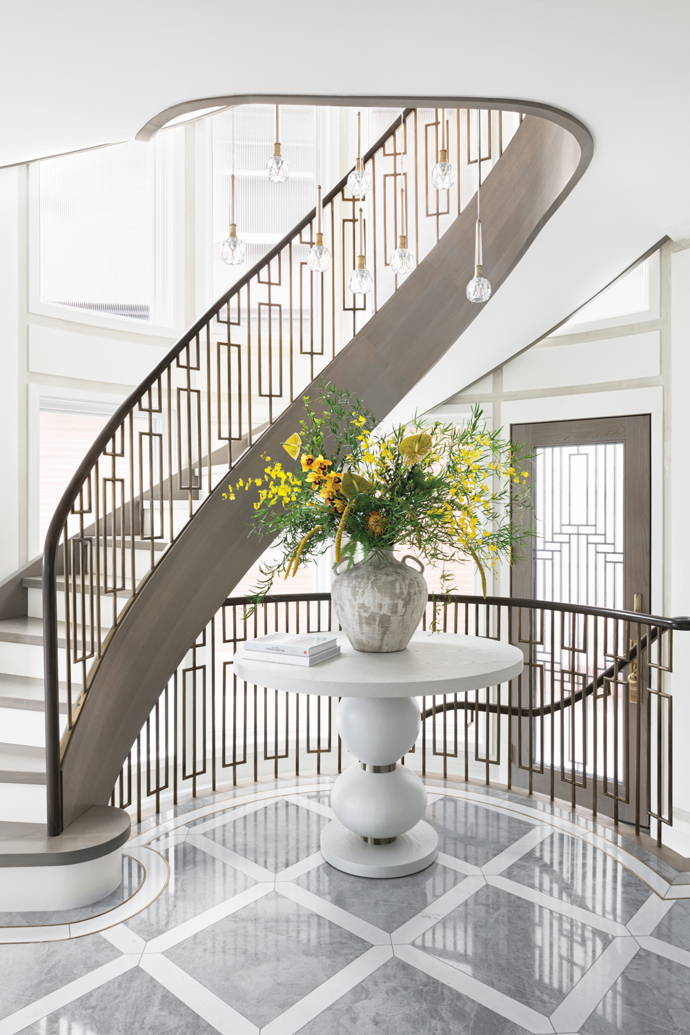 grand staircase in an Art Deco style