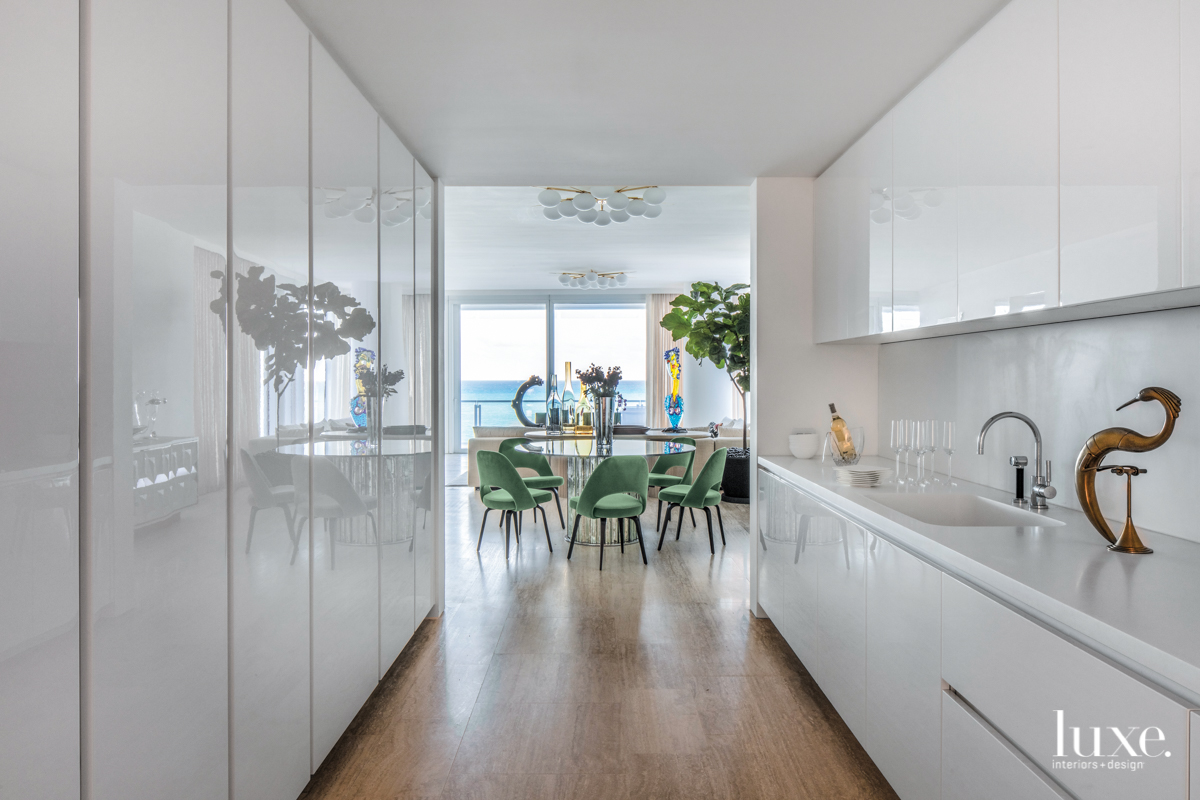 sleek white kitchen