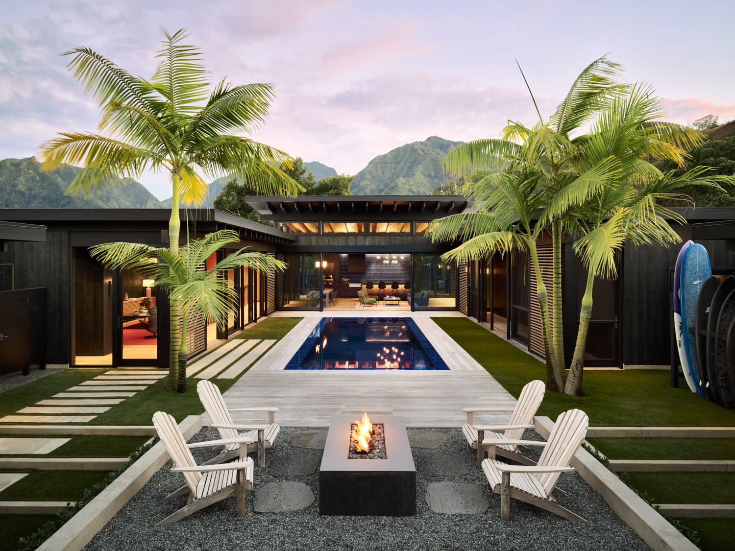 exterior of a minimalist Hawaiian home