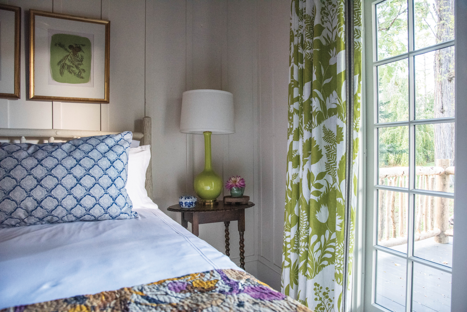 Bedroom with rustic decor