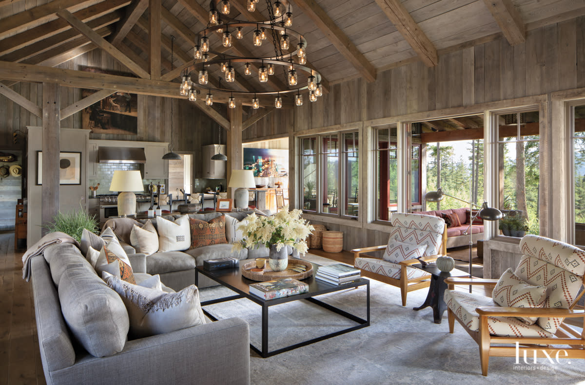 rustic living room neutral palette