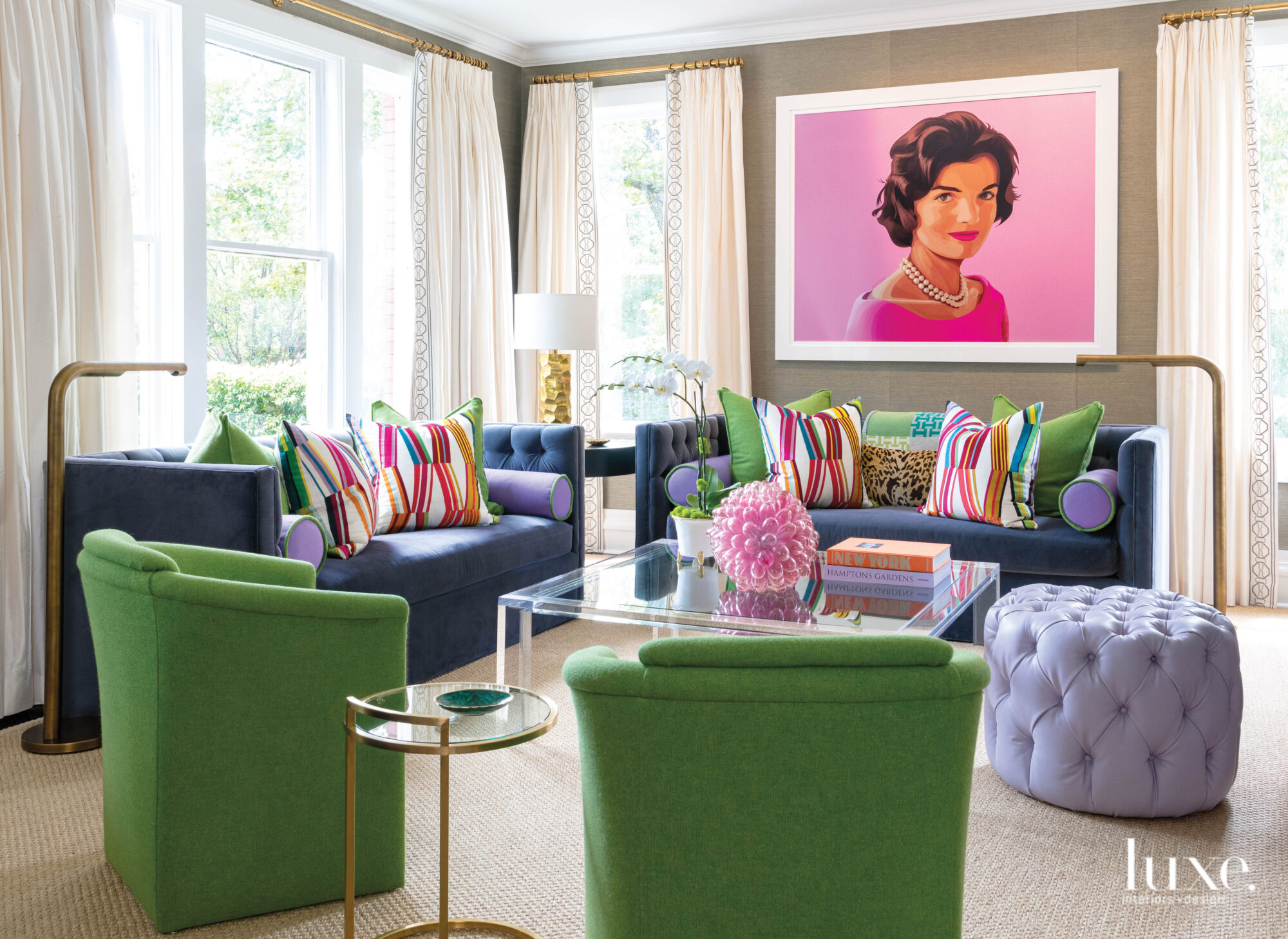 Family room with Jackie O painting