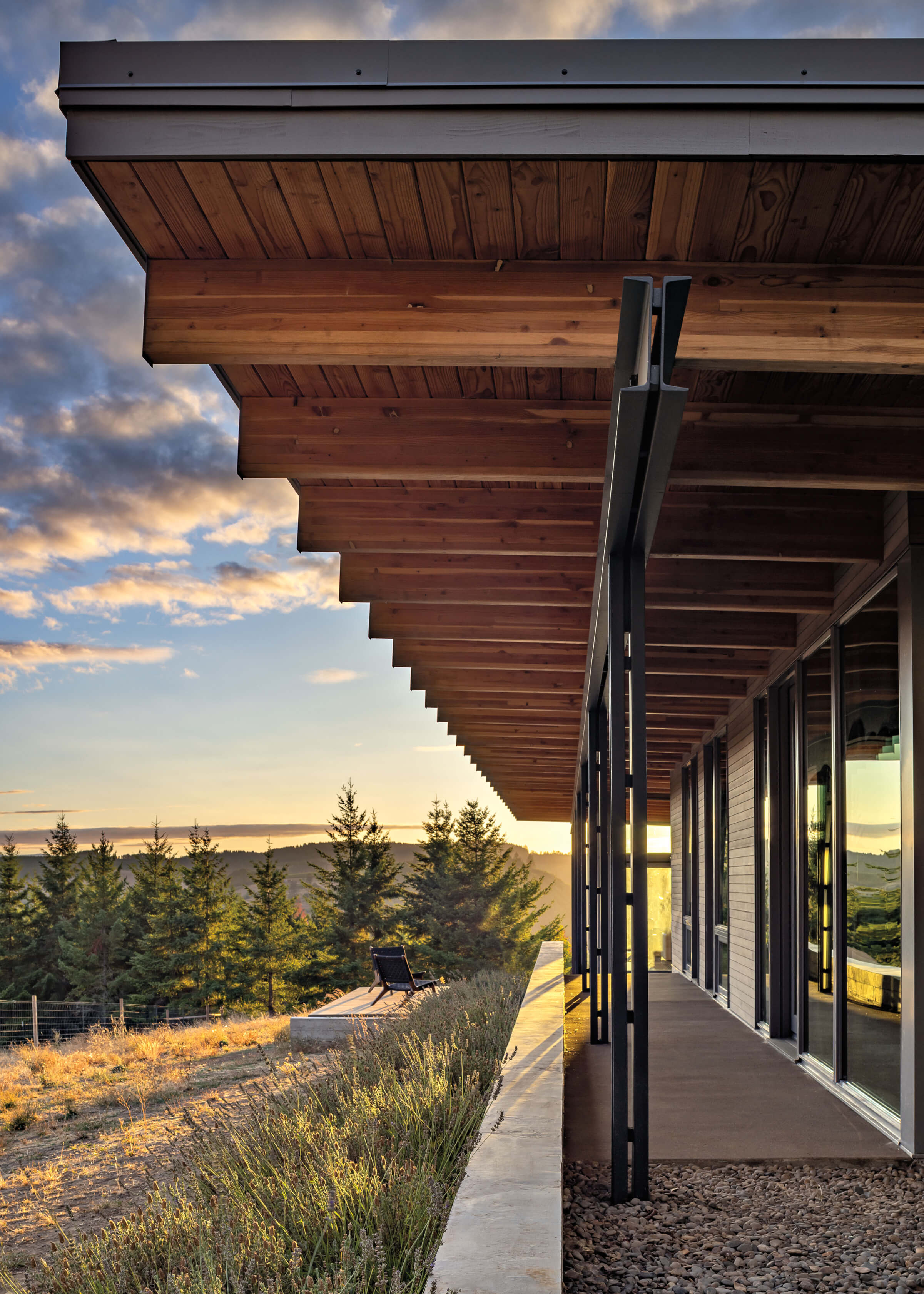 outdoor overhang of a home with skyline views