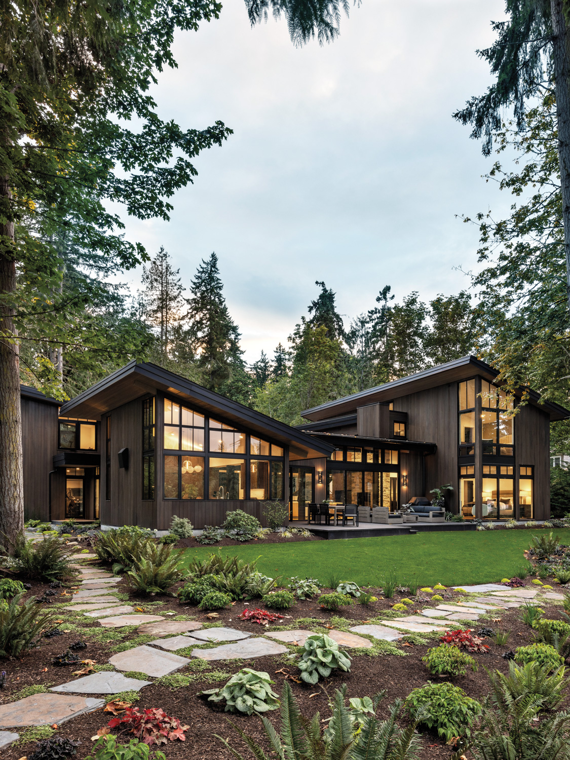 Wood shingled house on Bainbridge Island