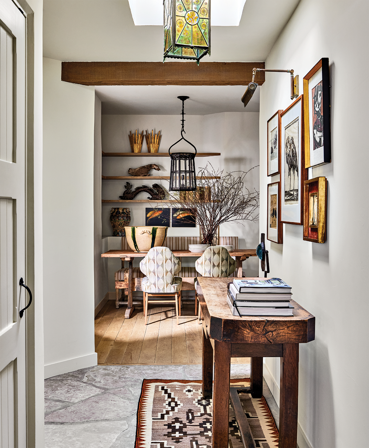 entryway of an Arizona home with Spanish-style interiors