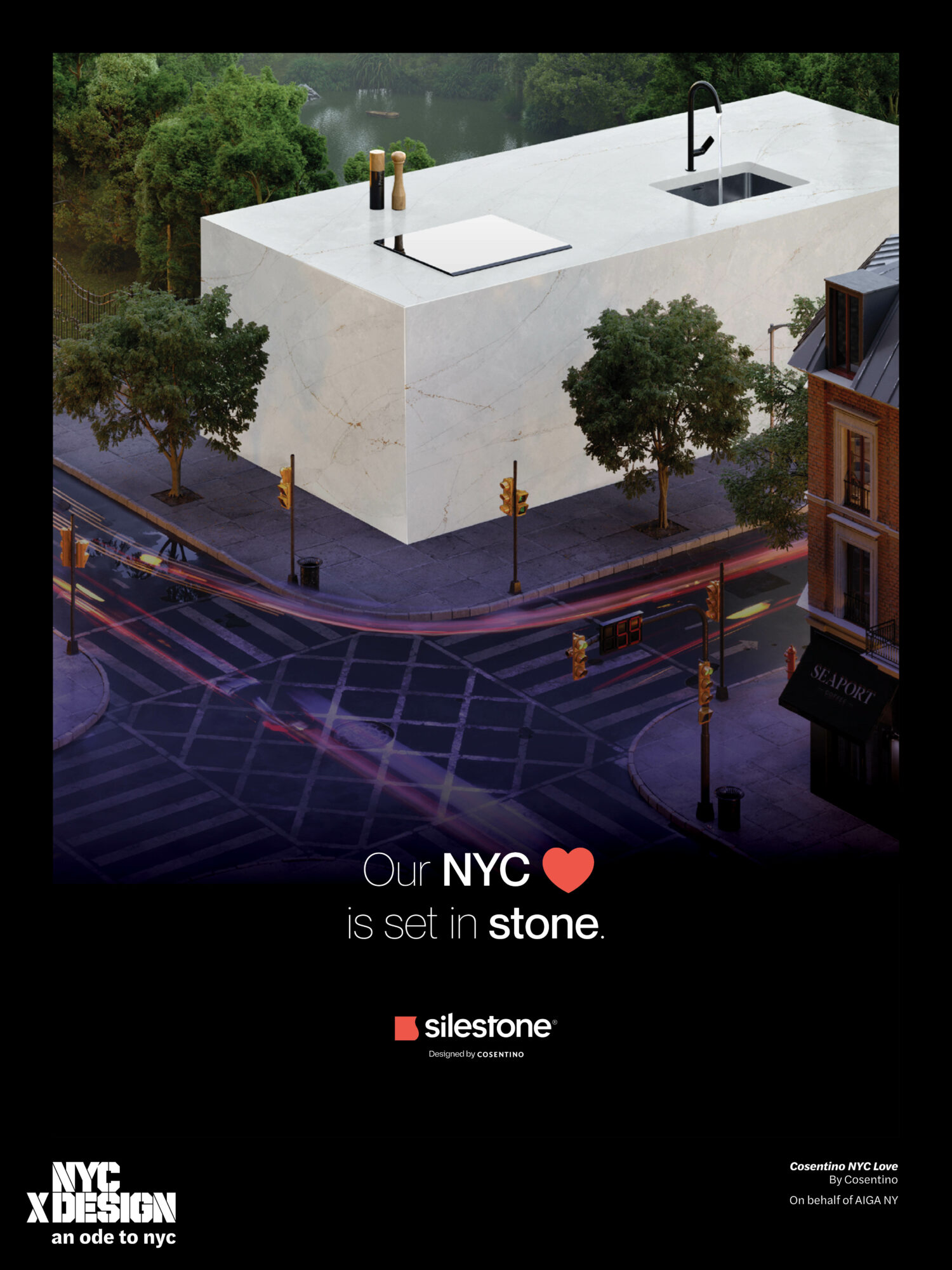 ode to nyc cosentino design poster