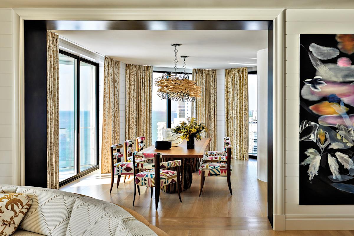 This Modern Naples Penthouse Plays With Patterns, Textures + Art | Luxe ... - Penthouse Apartment Design With Bold Geometric Patterns