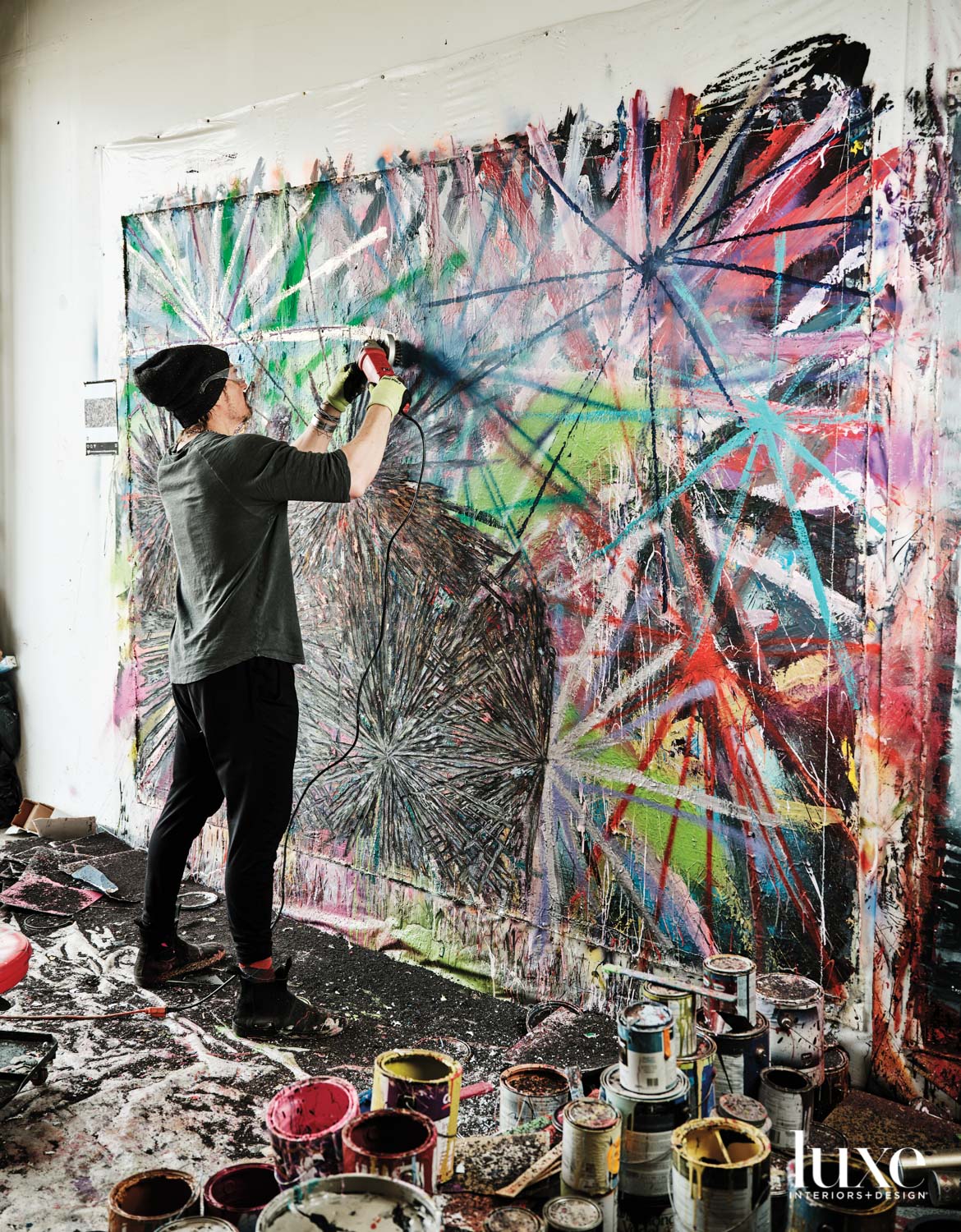 Andrew Jensdotter at work in his studio.