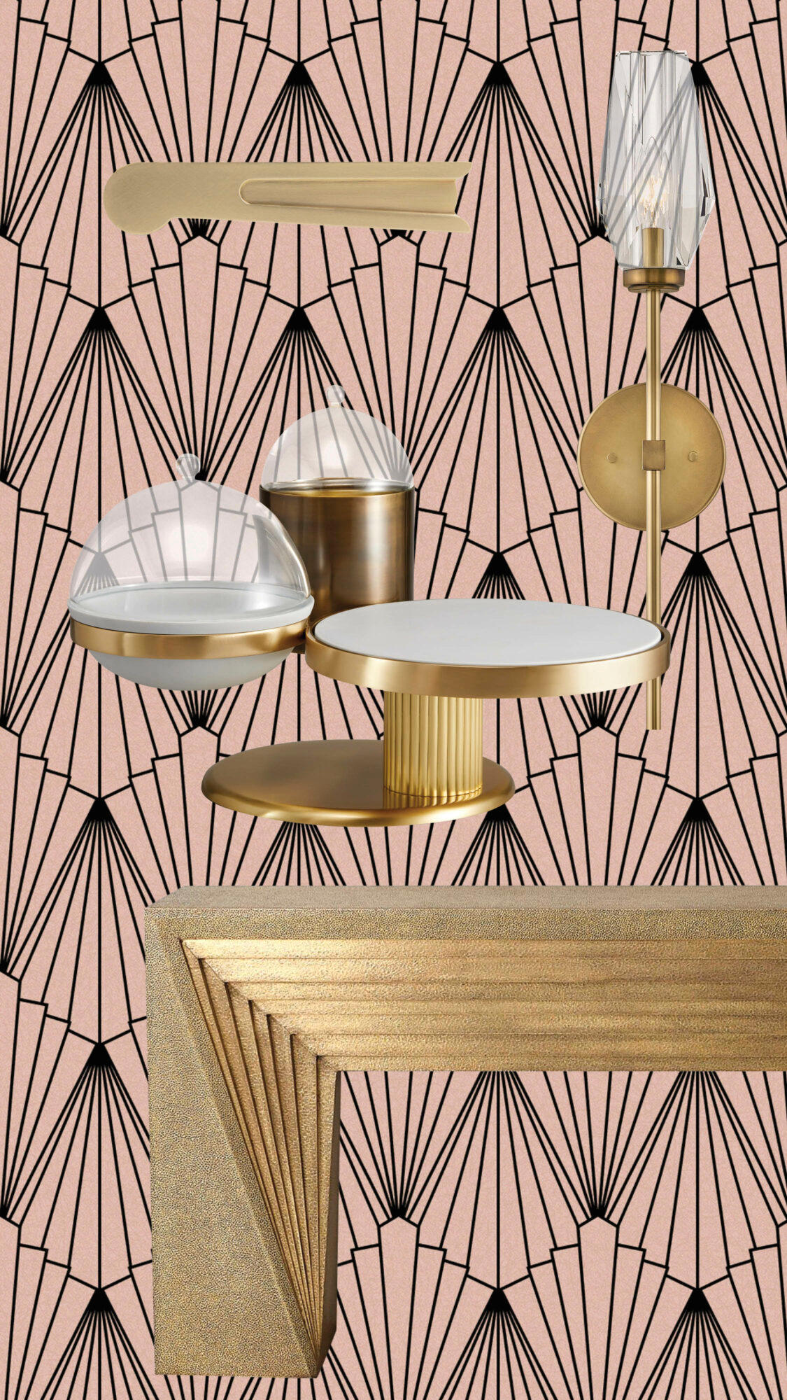 gold art deco inspired furniture