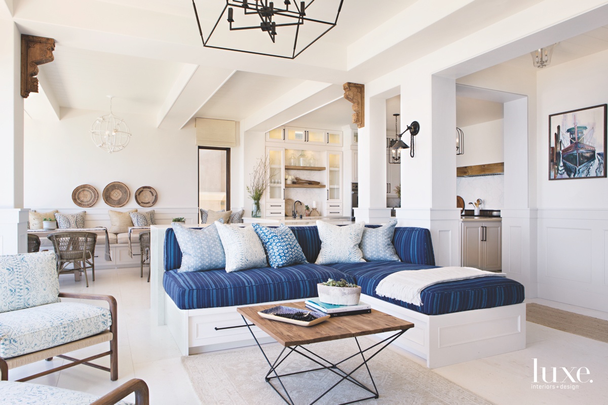 Ocean Hues Imbue A Remodeled Home In Cali | LUXE Interiors +