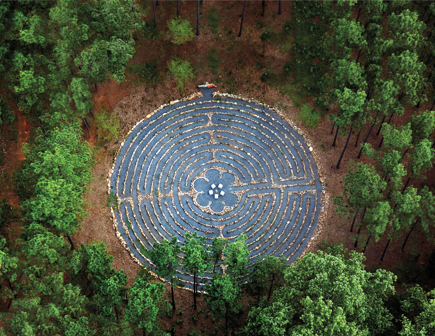 the labyrinth at Serenbe agrihood