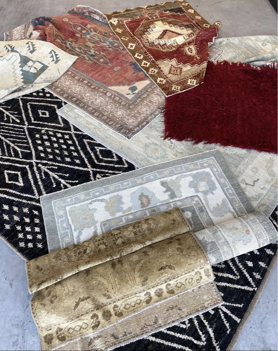 Turkish rug samples to find the perfect match.