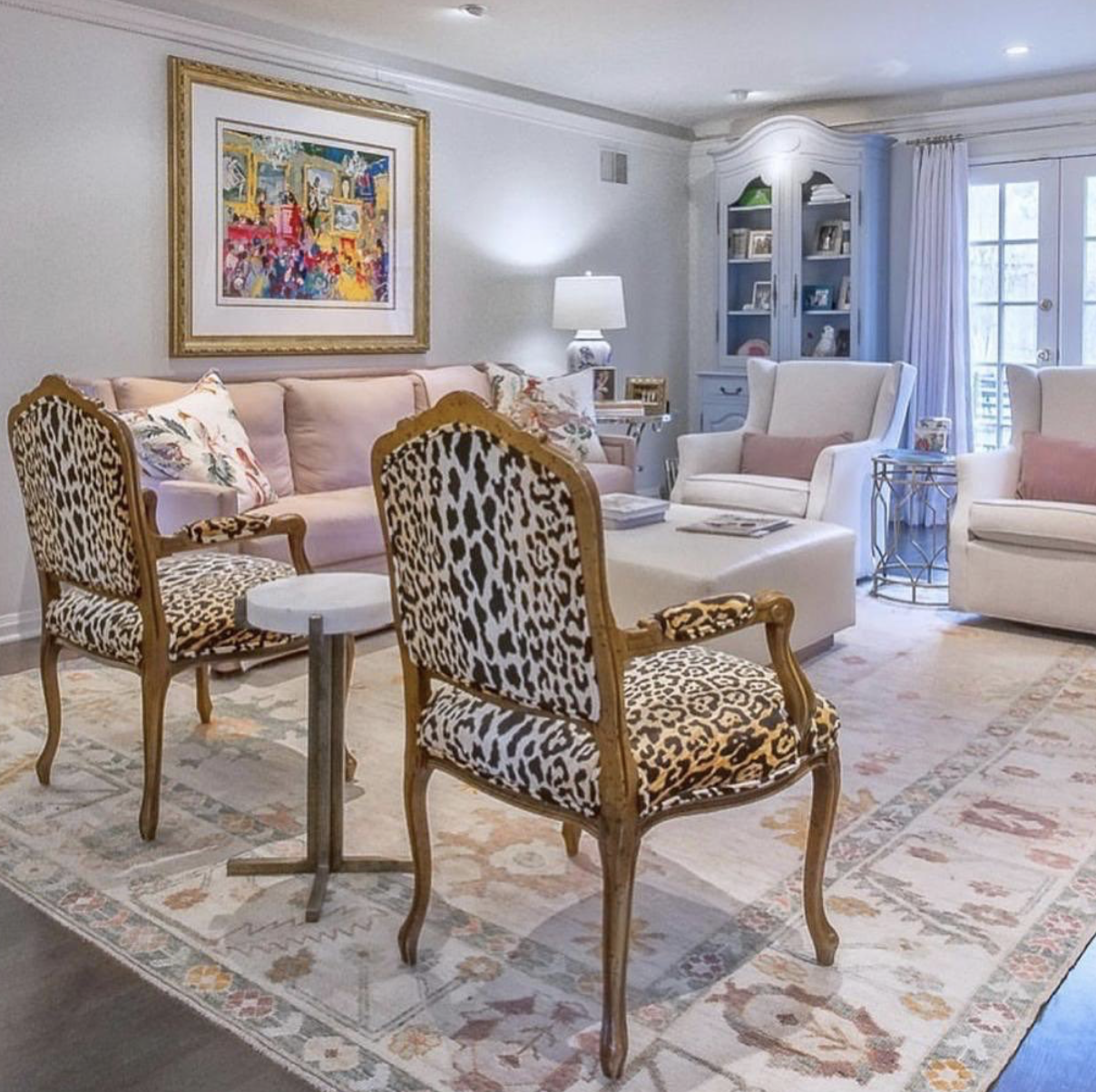 This living room features a Turkish Rug.