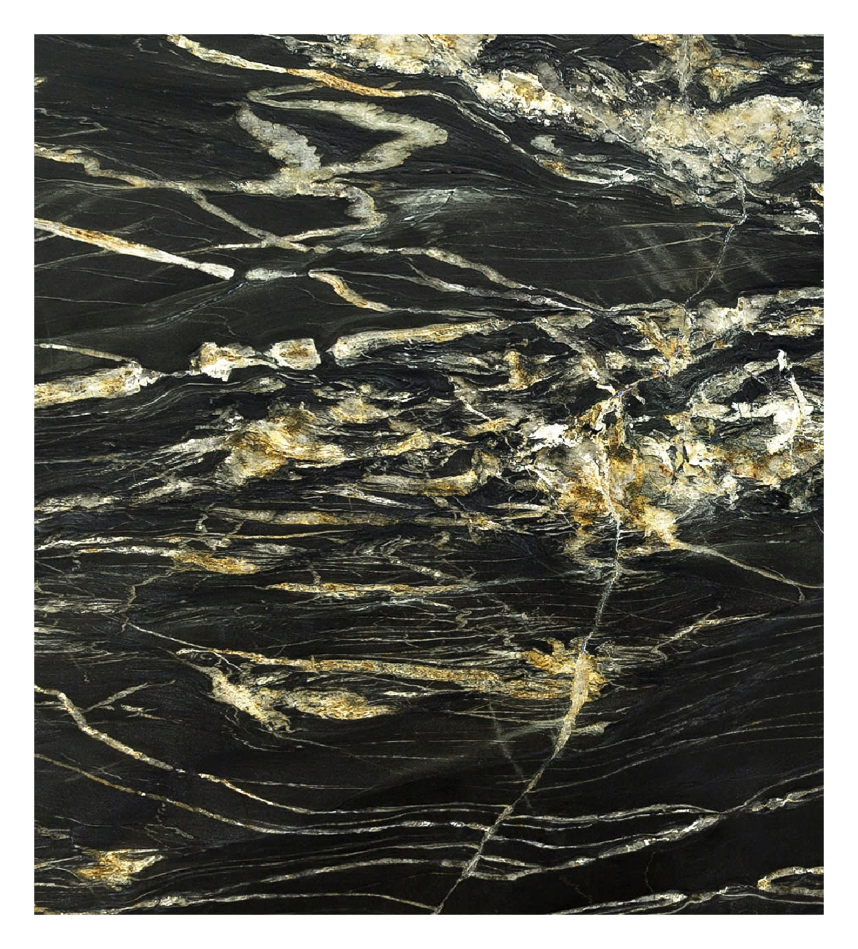 slab of black and gold tile