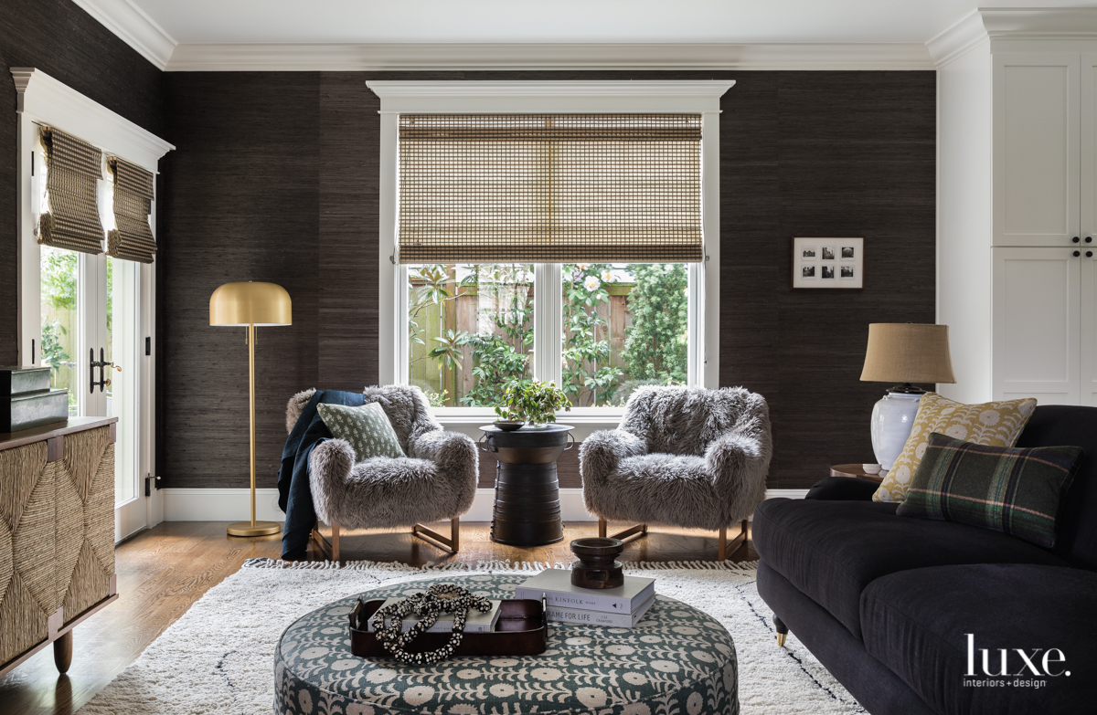 eclectic living room gray palette