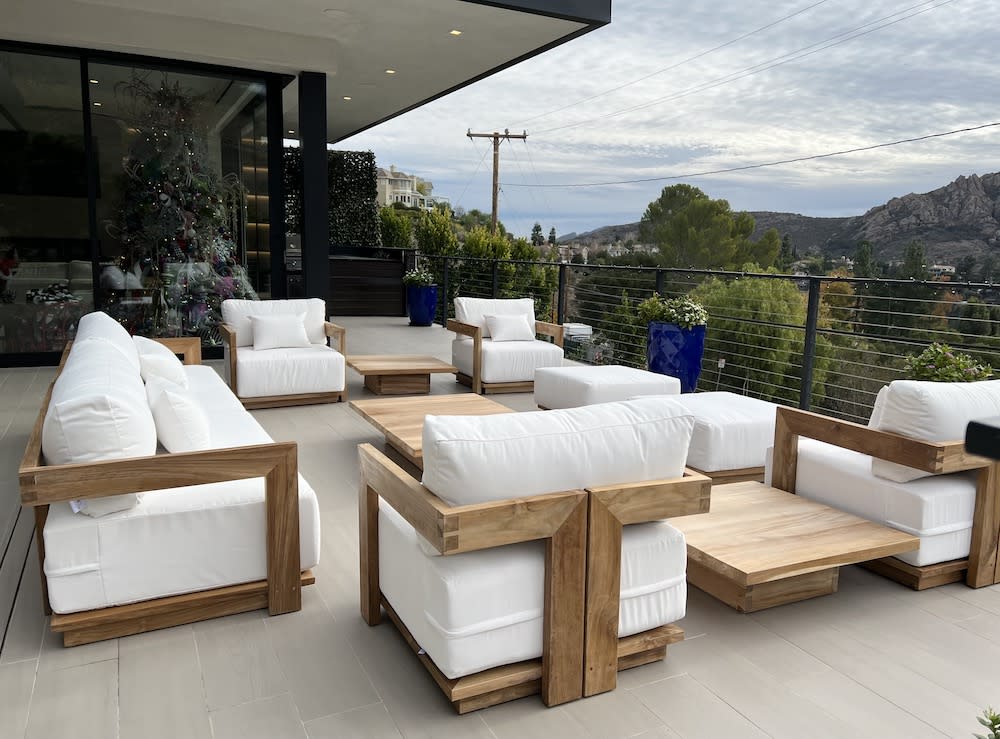 Teak Outdoor Patio Furniture Design and Decor by Willow Creek Designs in Los Angeles, California