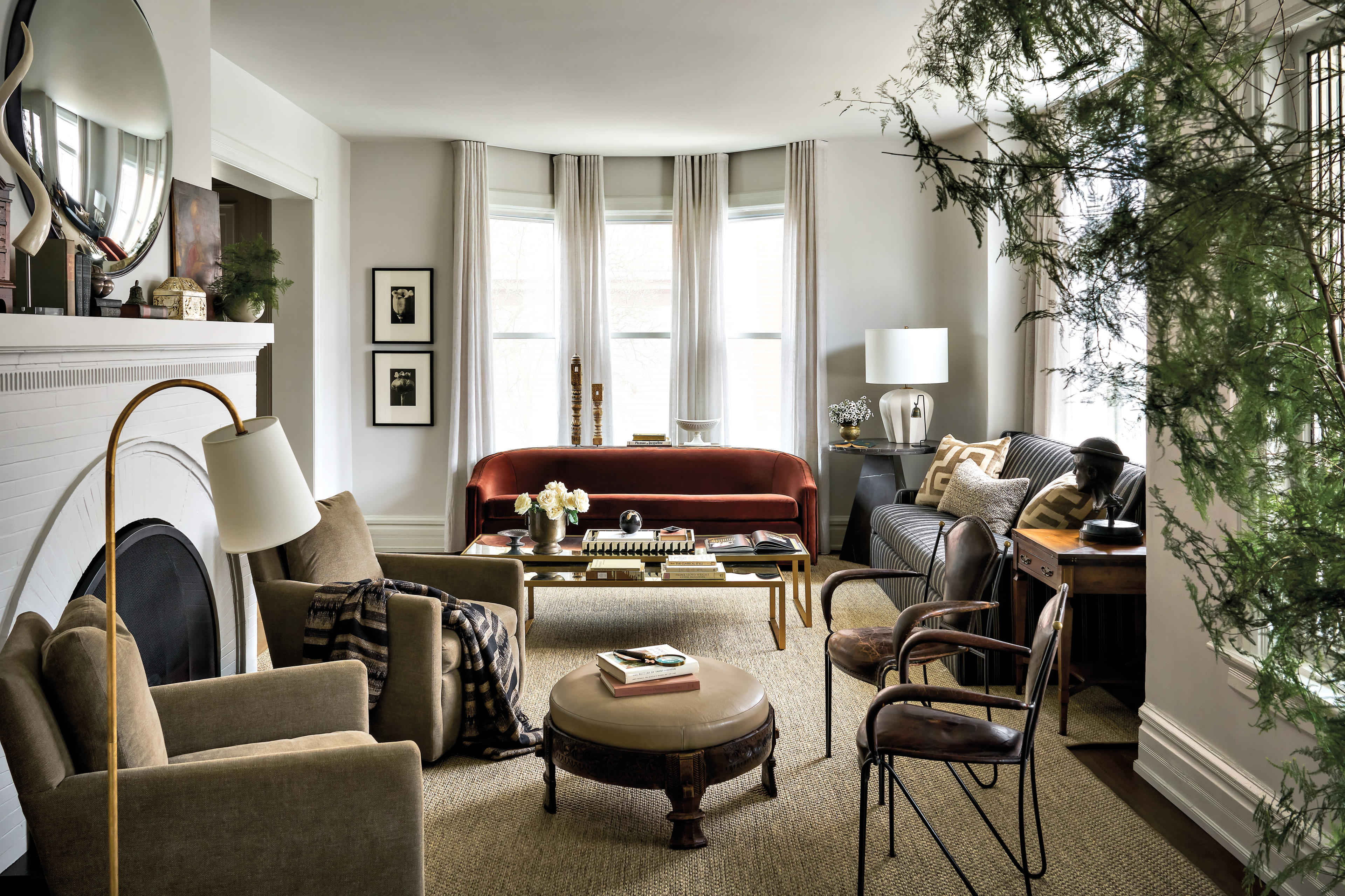 moody Victorian-style living room