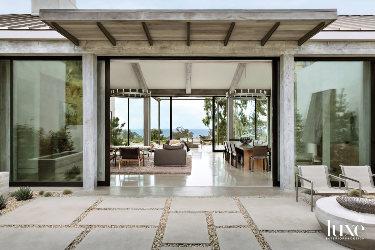 Courtyard facing living and dining rooms