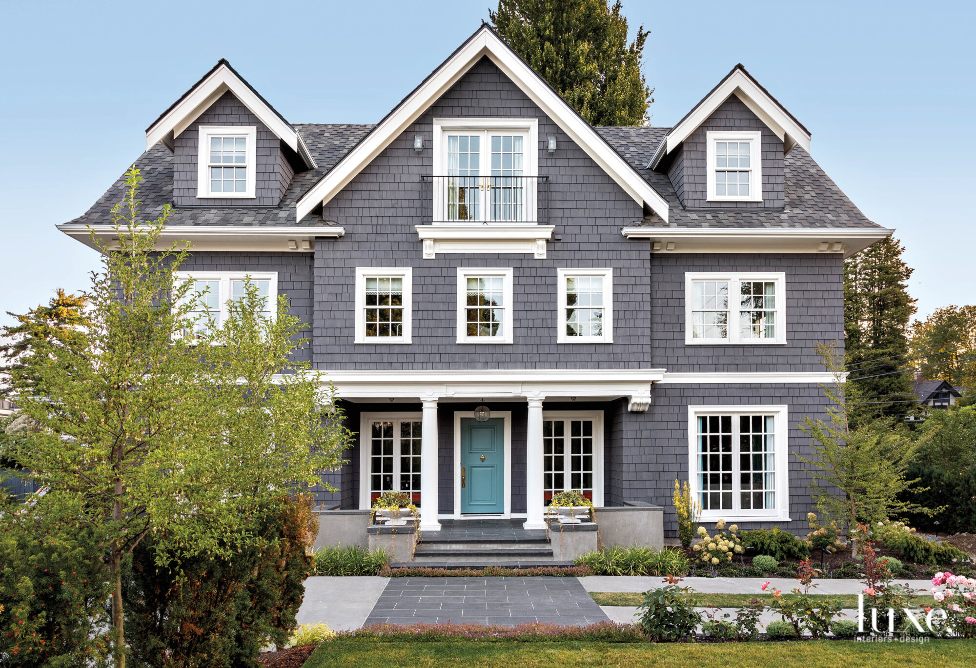 Seattle house with turquoise front door