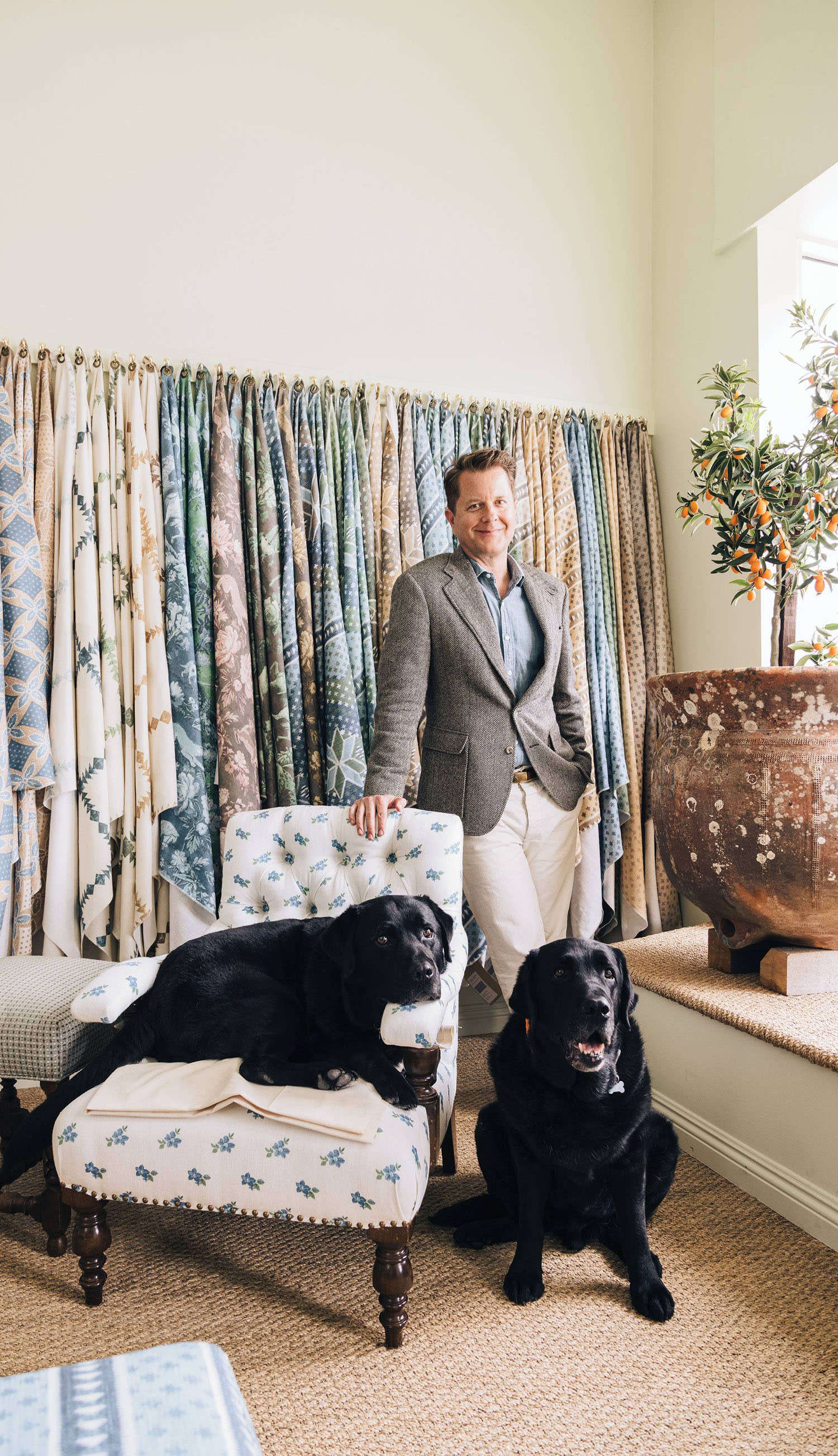 Nathan Turner with his dogs