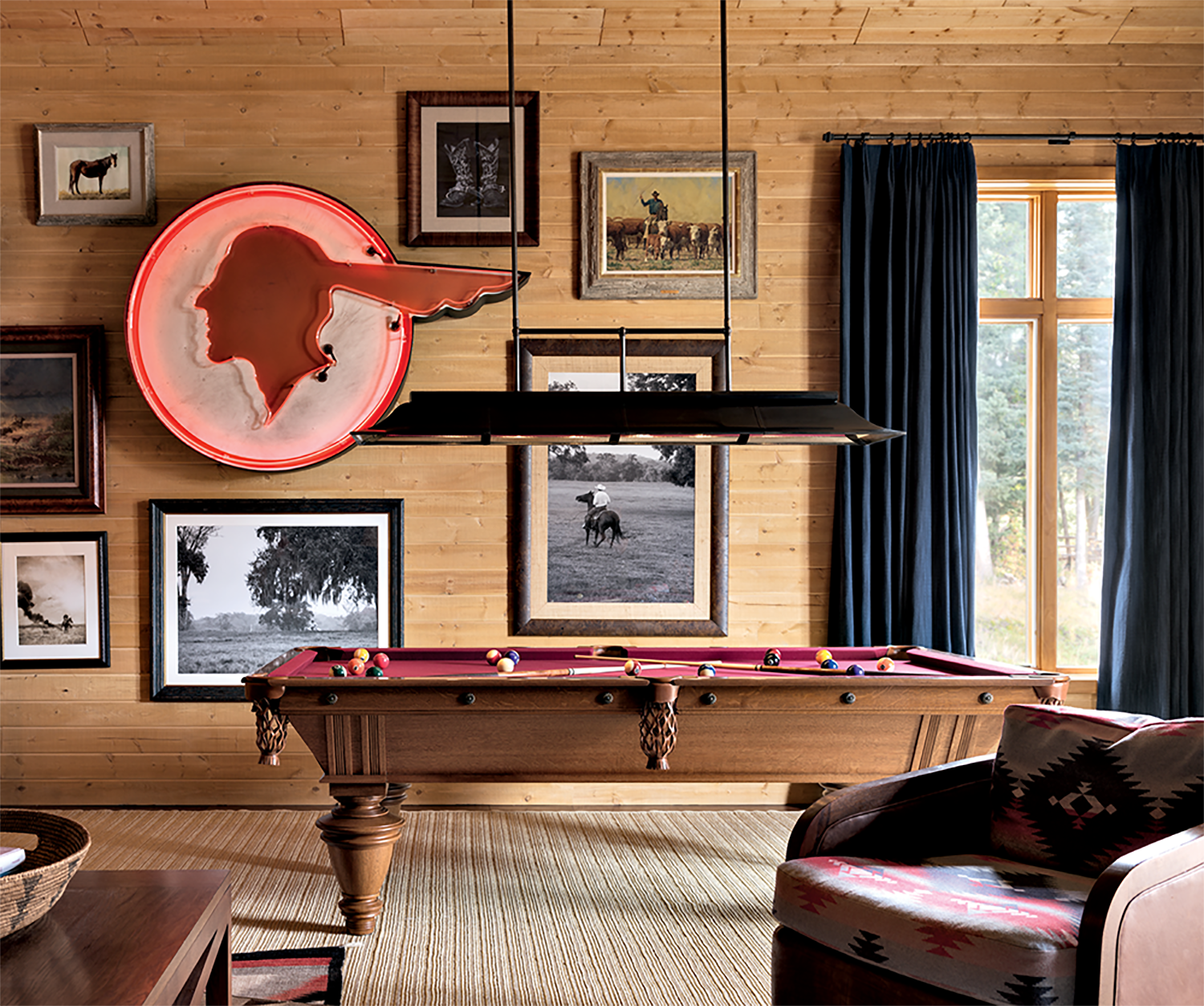 rustic, charming game room in a Colorado home