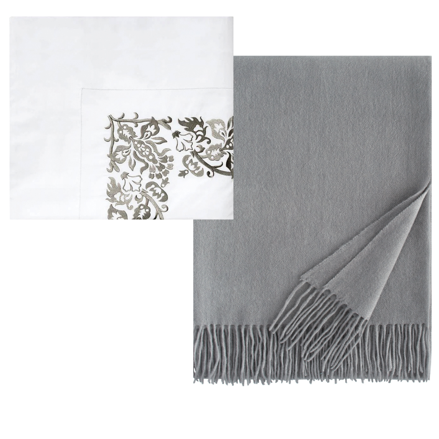 Sferra’s Saxon Sheets and Dorsey Throw