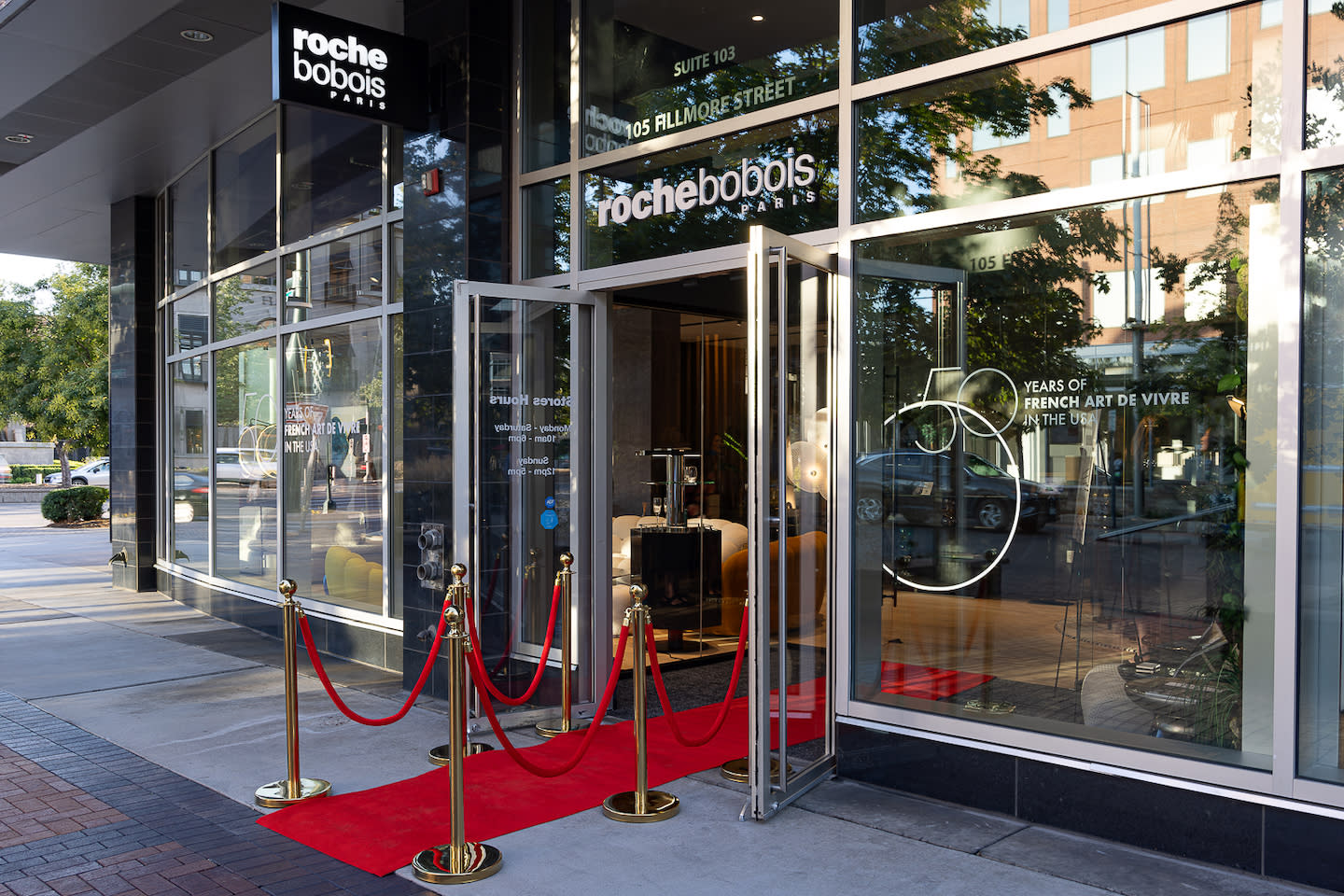 exterior of Roche Bobois Denver for Luxe event 