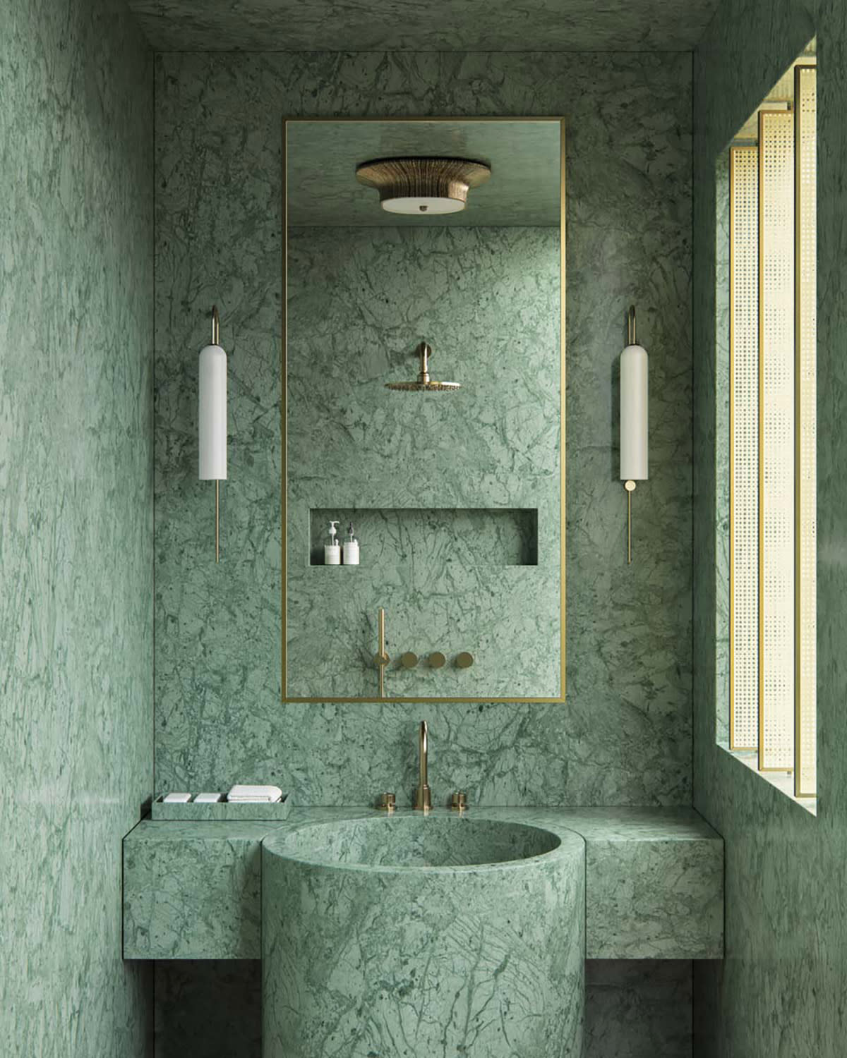 green bathroom