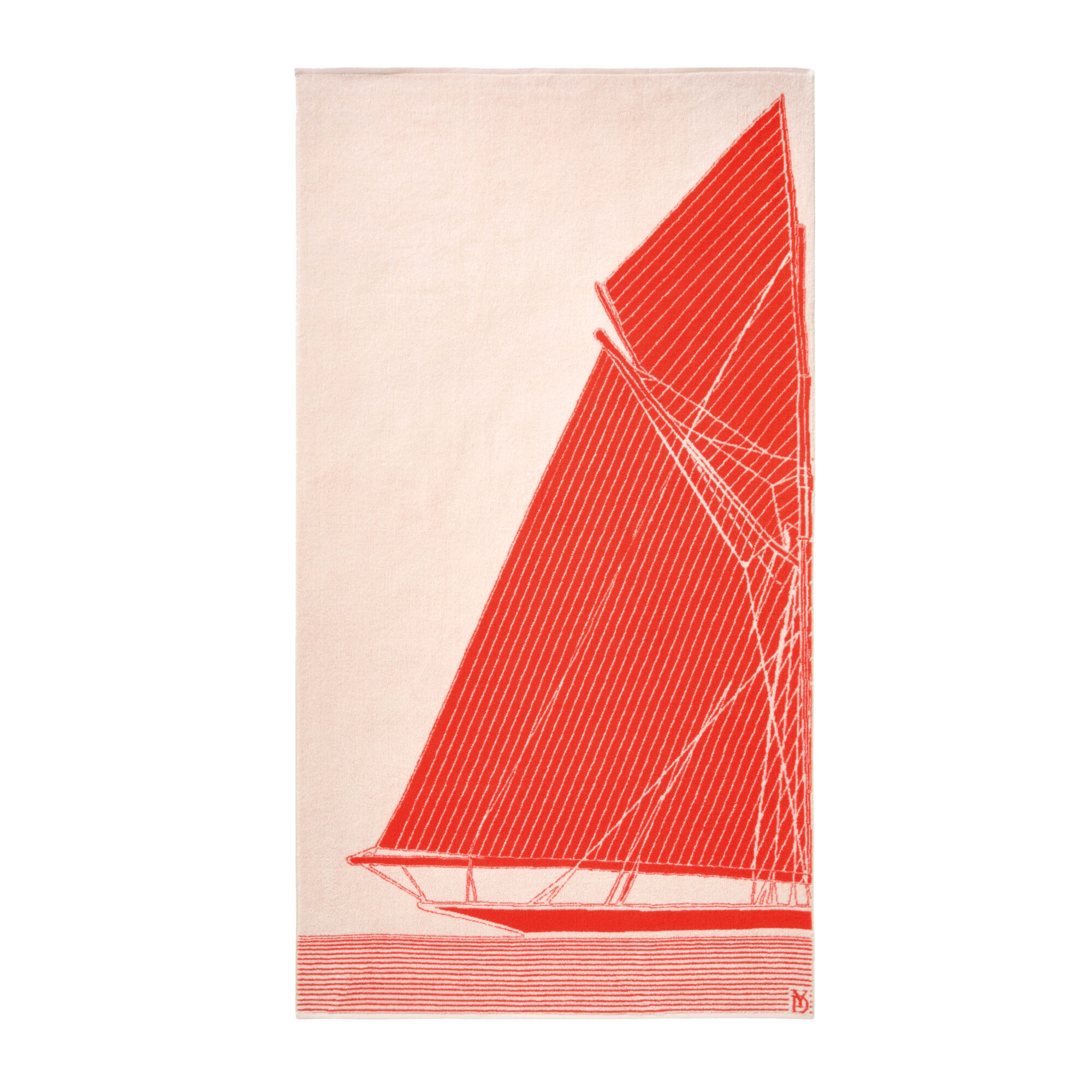 beach towel with sailboat