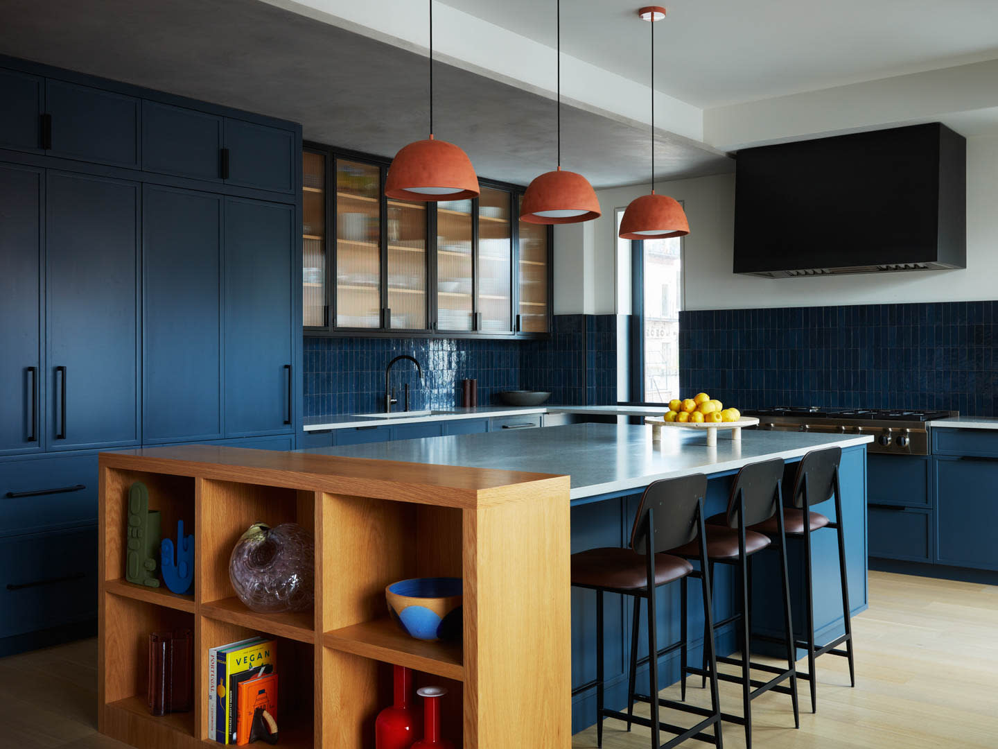 blue kitchen