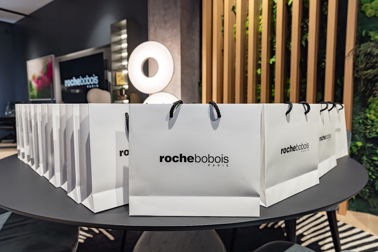 Gift bags at Roche Bobois Denver Luxe event 