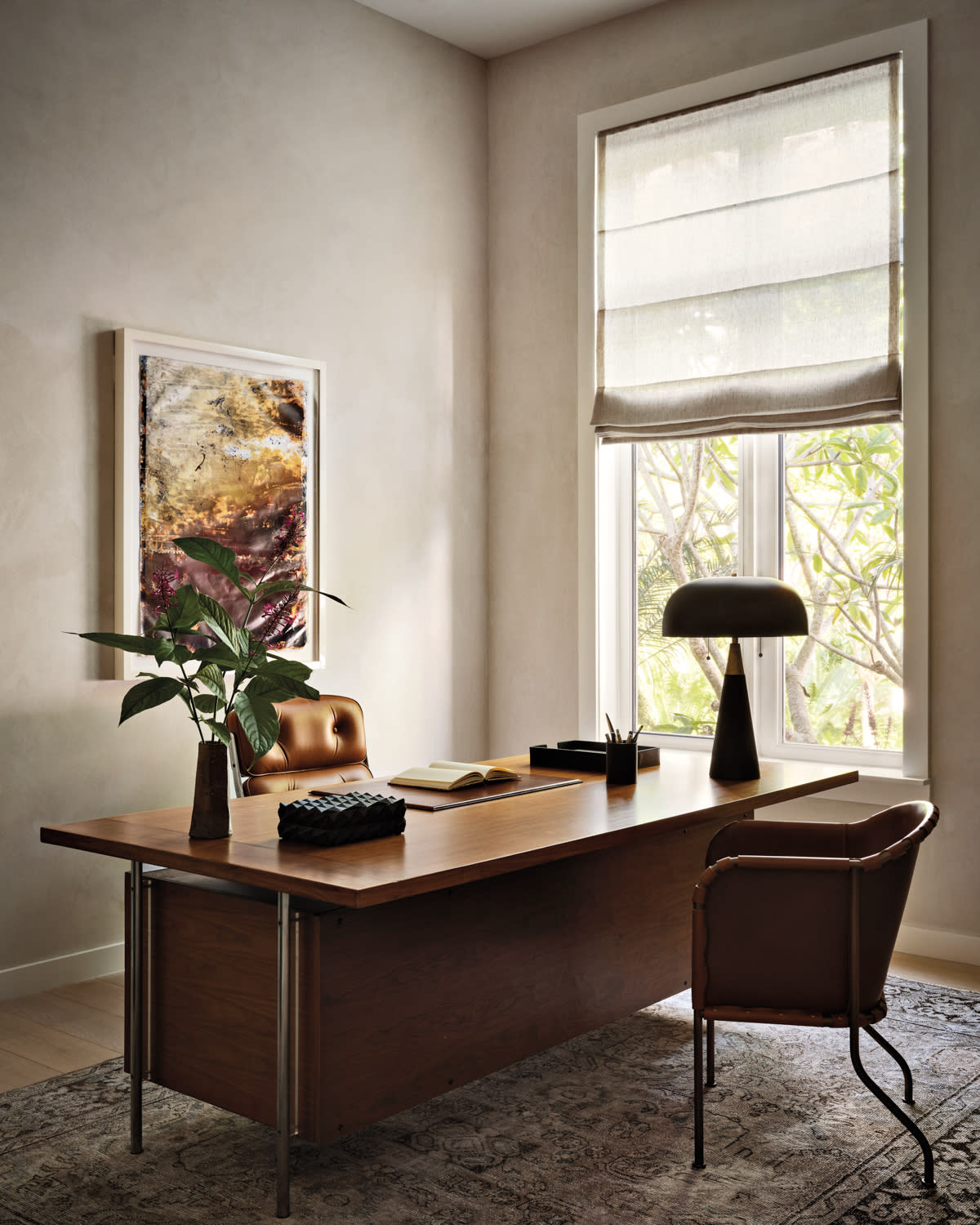 midcentury-inspired home office