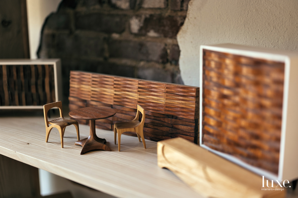 to-scale maquettes of furniture
