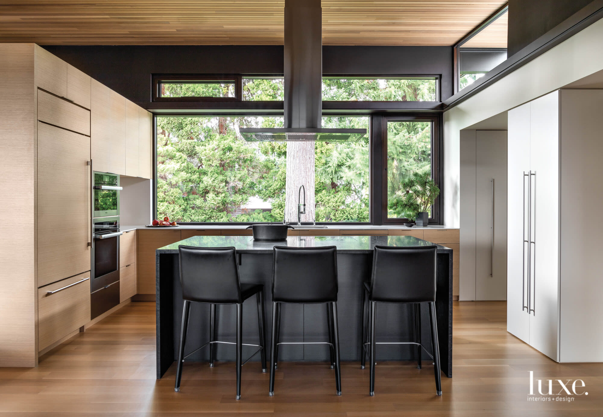 Kitchen facing island
