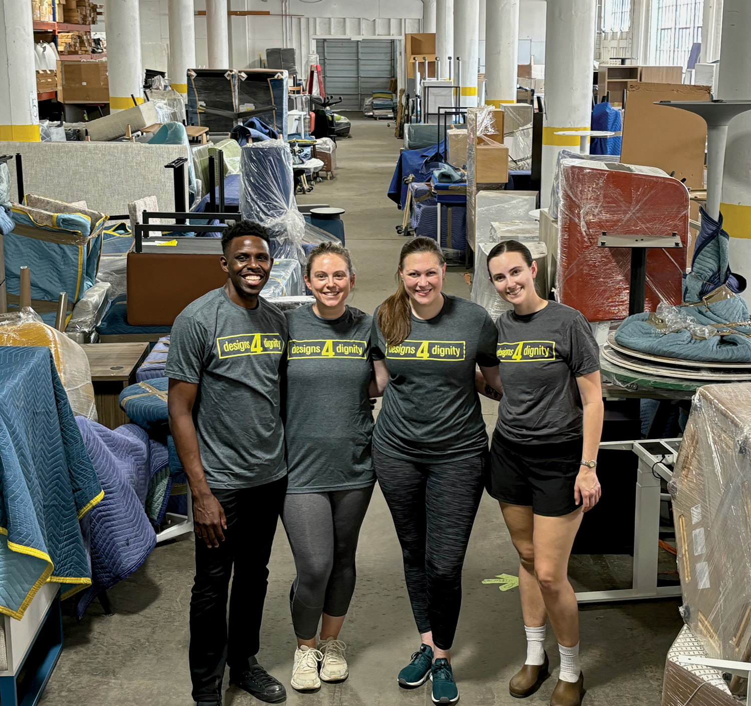 a group of volunteers for Designs For Dignity