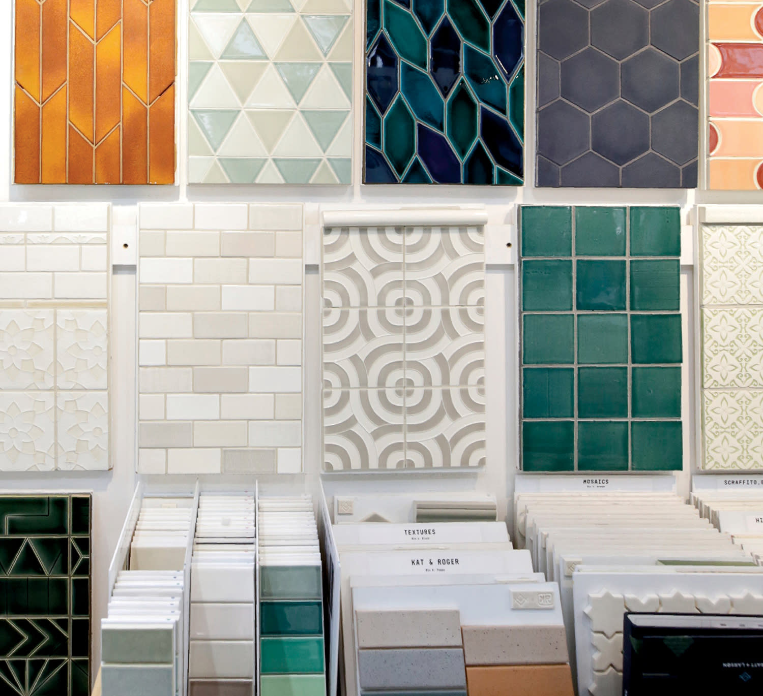selection of stone and tile samples at All Natural Stone