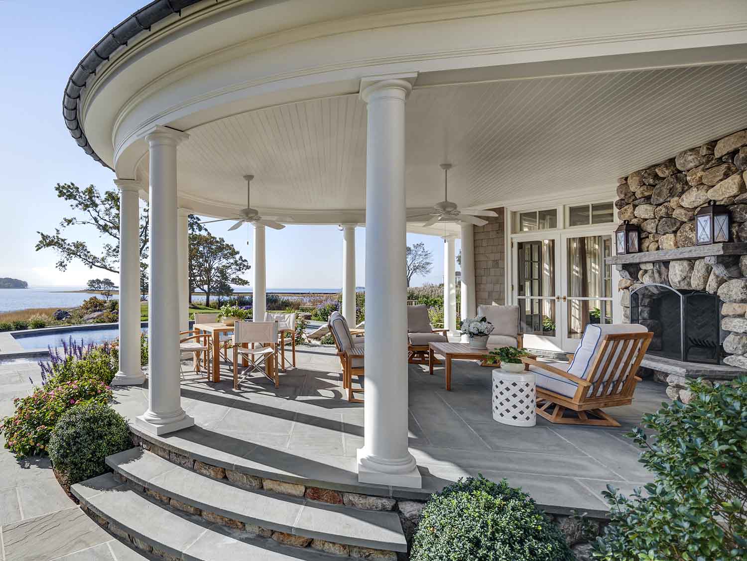 charles hilton new england shingle style patio