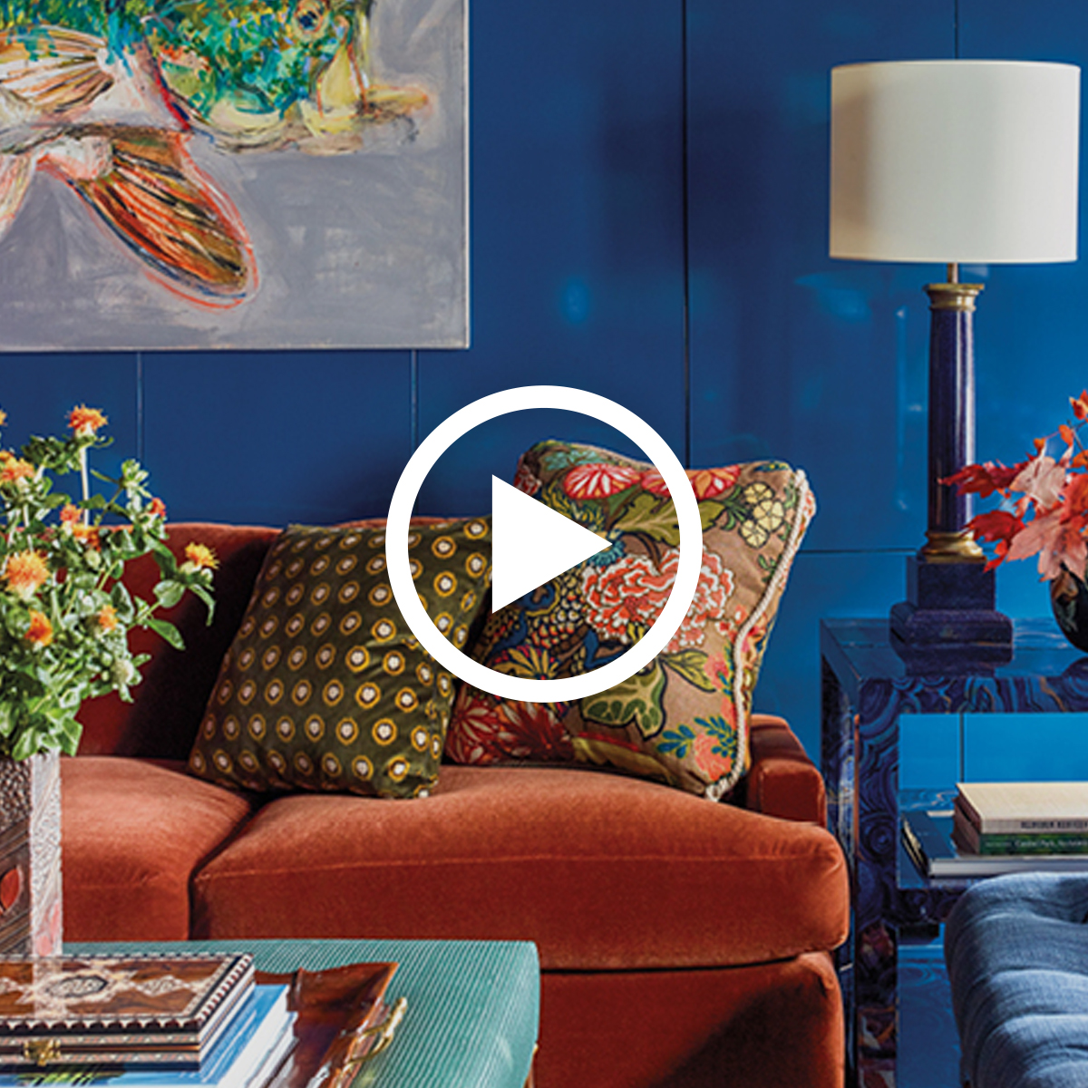 designtv josh greene home blue walls
