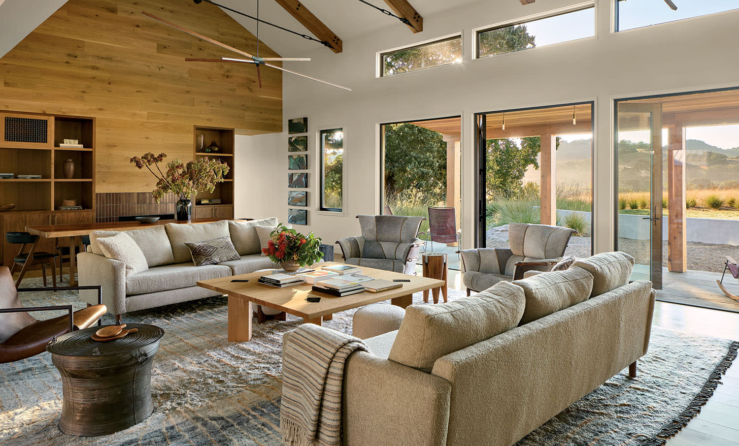 refined rustic living room with an abundance of natural light