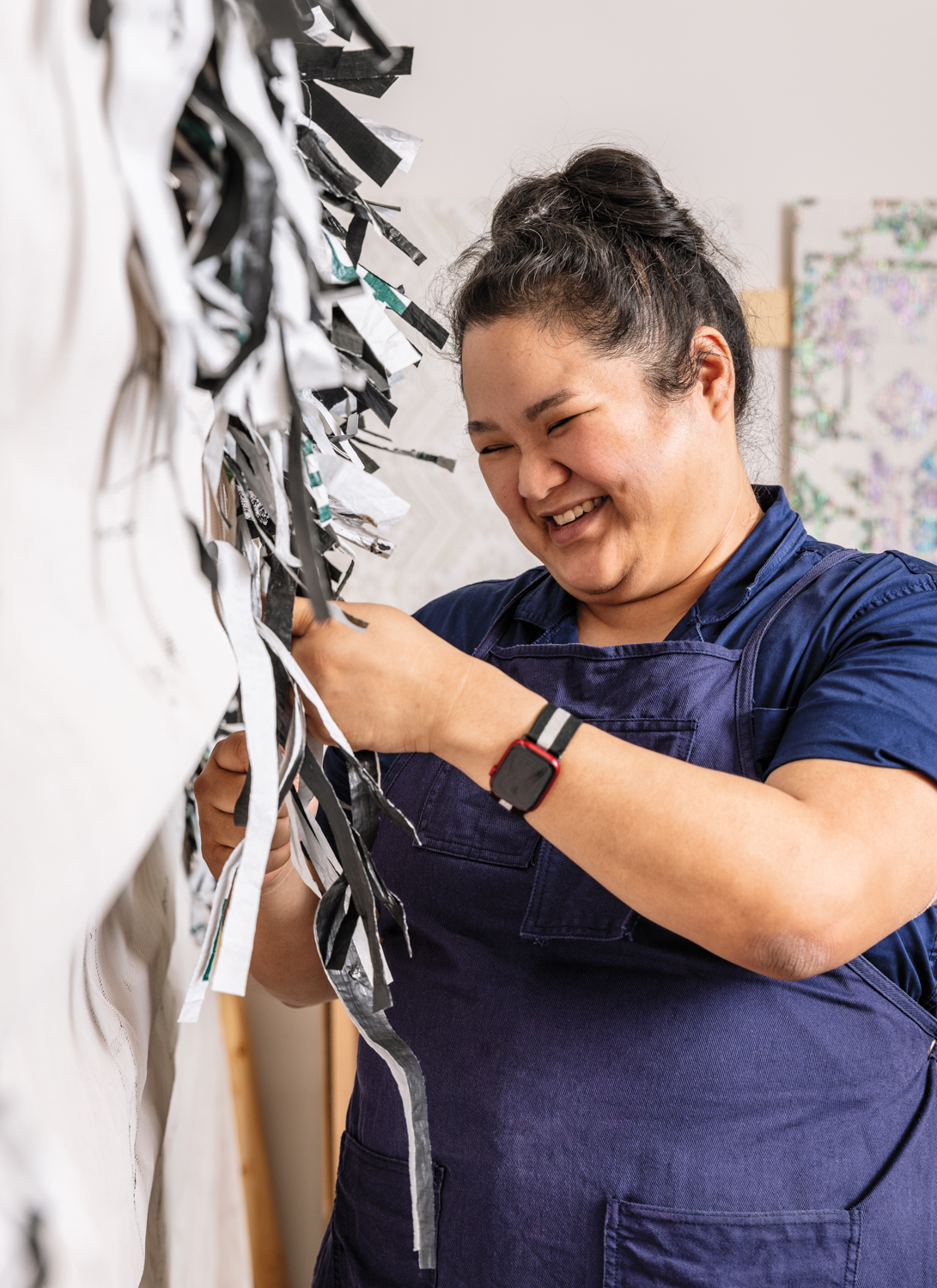 Charlene Tan in her studio