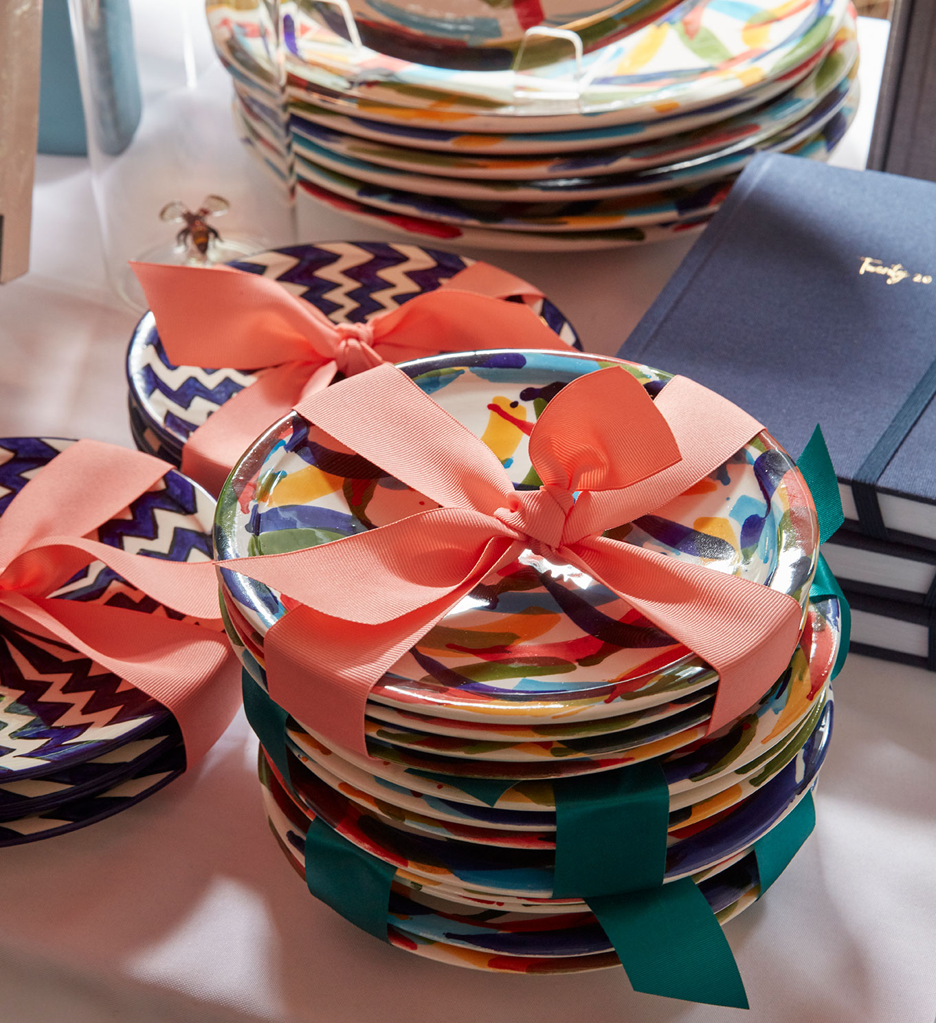 colorful plates for sale at the souk celebration