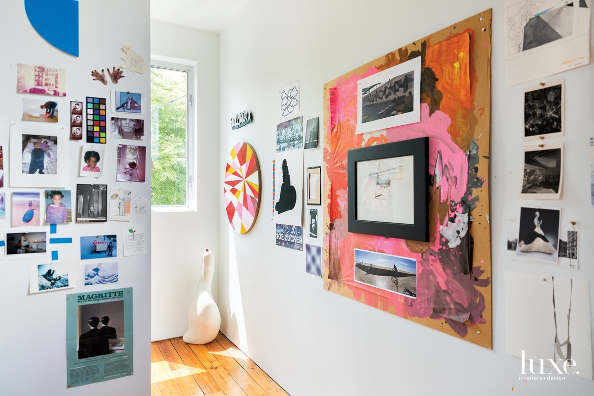 Items of what the artist refers to as "curiosity, affection, inspiration and admiration" fill his studio.