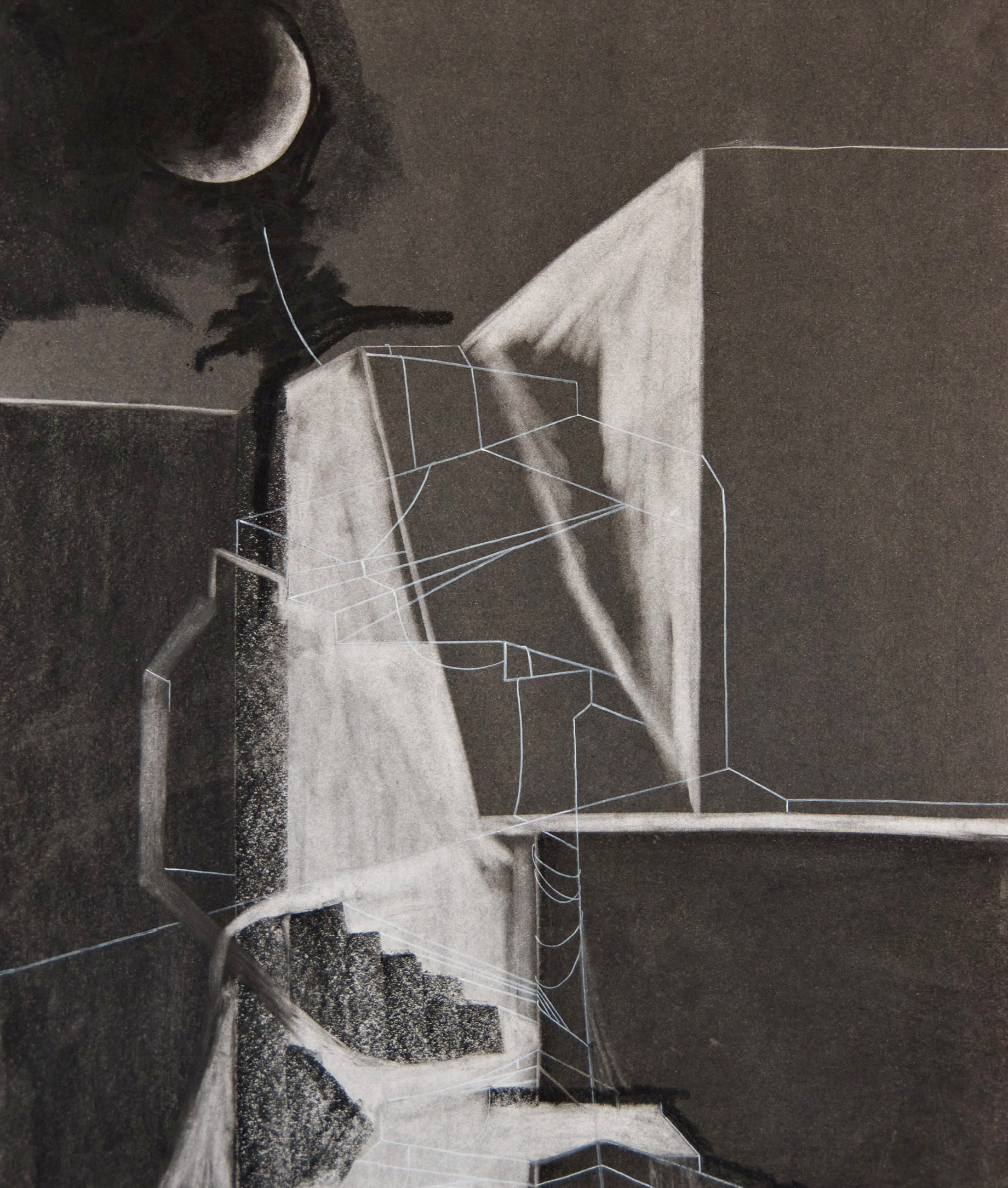 abstract graphite drawing by Talia Dudley